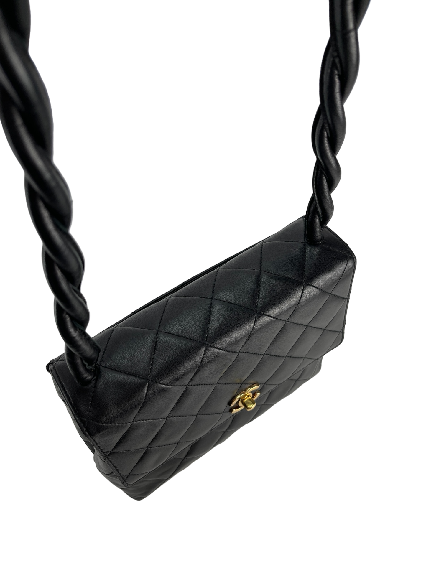 CHANEL - Lambskin Turnlock Crossbody Bag