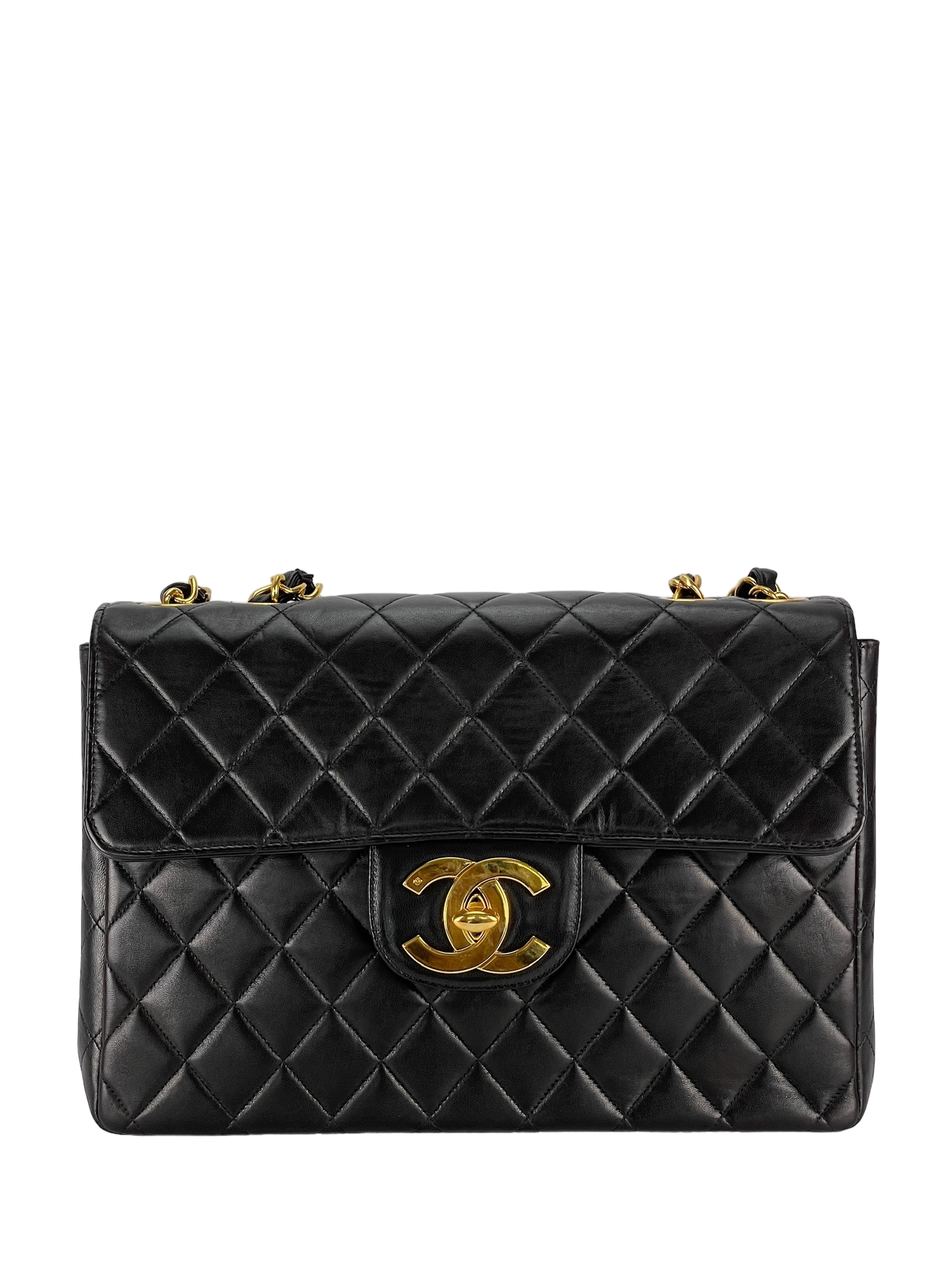 CHANEL - Lambskin Maxi Jumbo Flap Bag