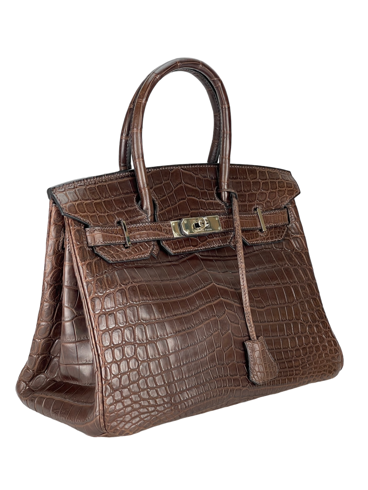 HERMES - Chocolate Crocodie Birkin30 Bag