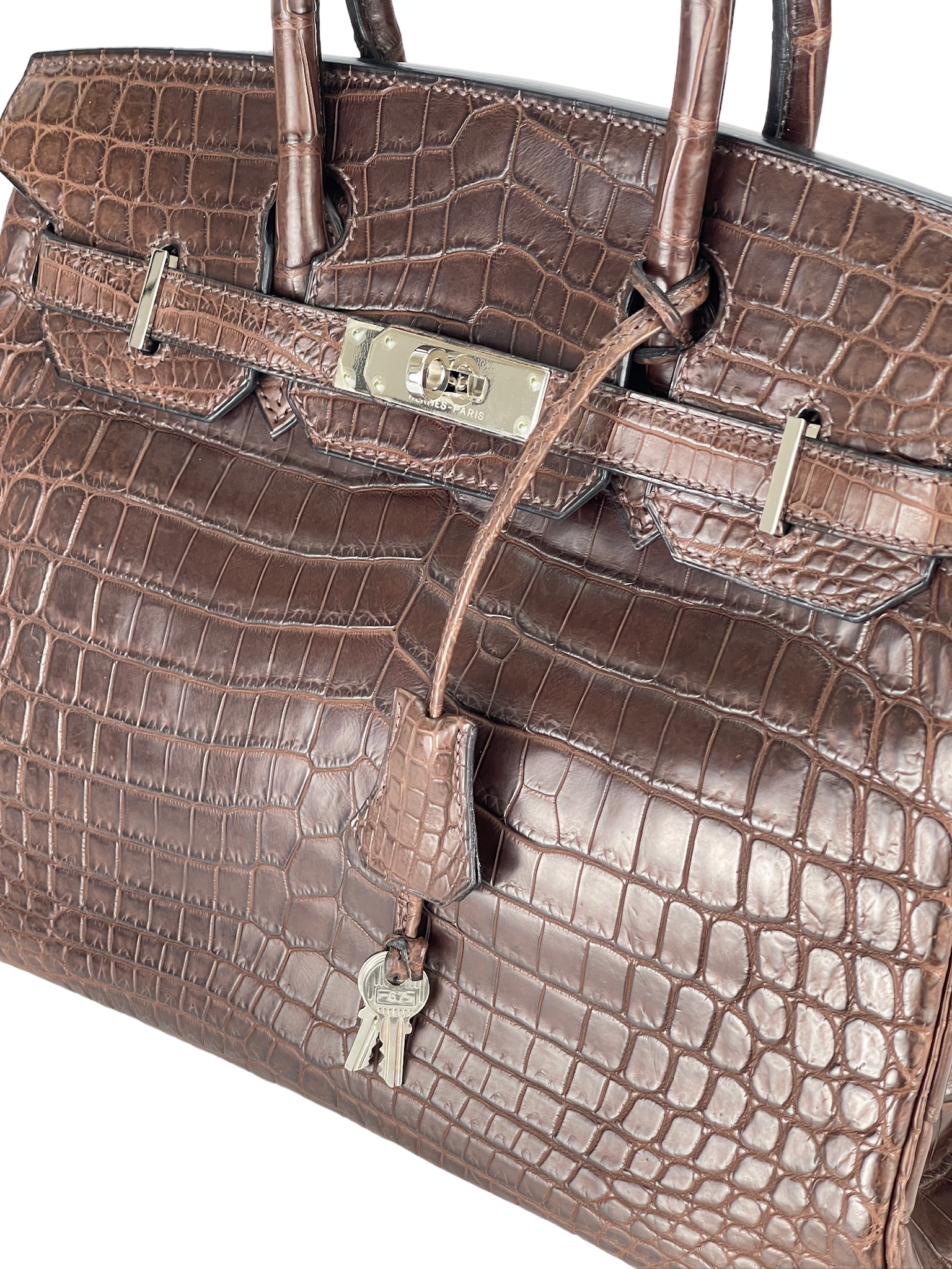 HERMES - Chocolate Crocodie Birkin30 Bag