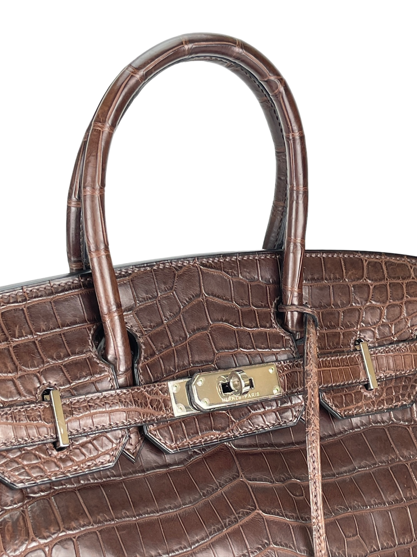 HERMES - Chocolate Crocodie Birkin30 Bag