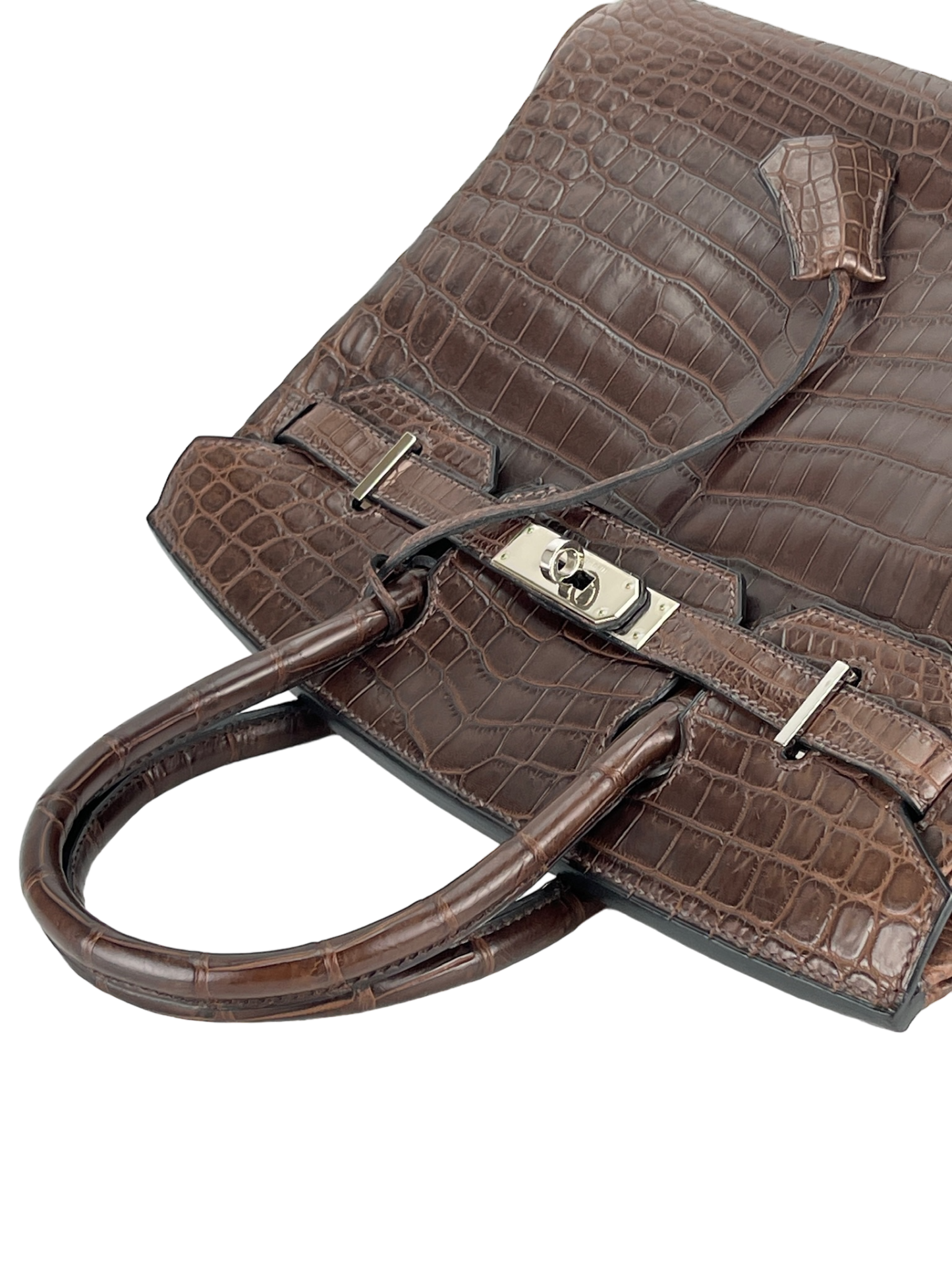 HERMES - Chocolate Crocodie Birkin30 Bag