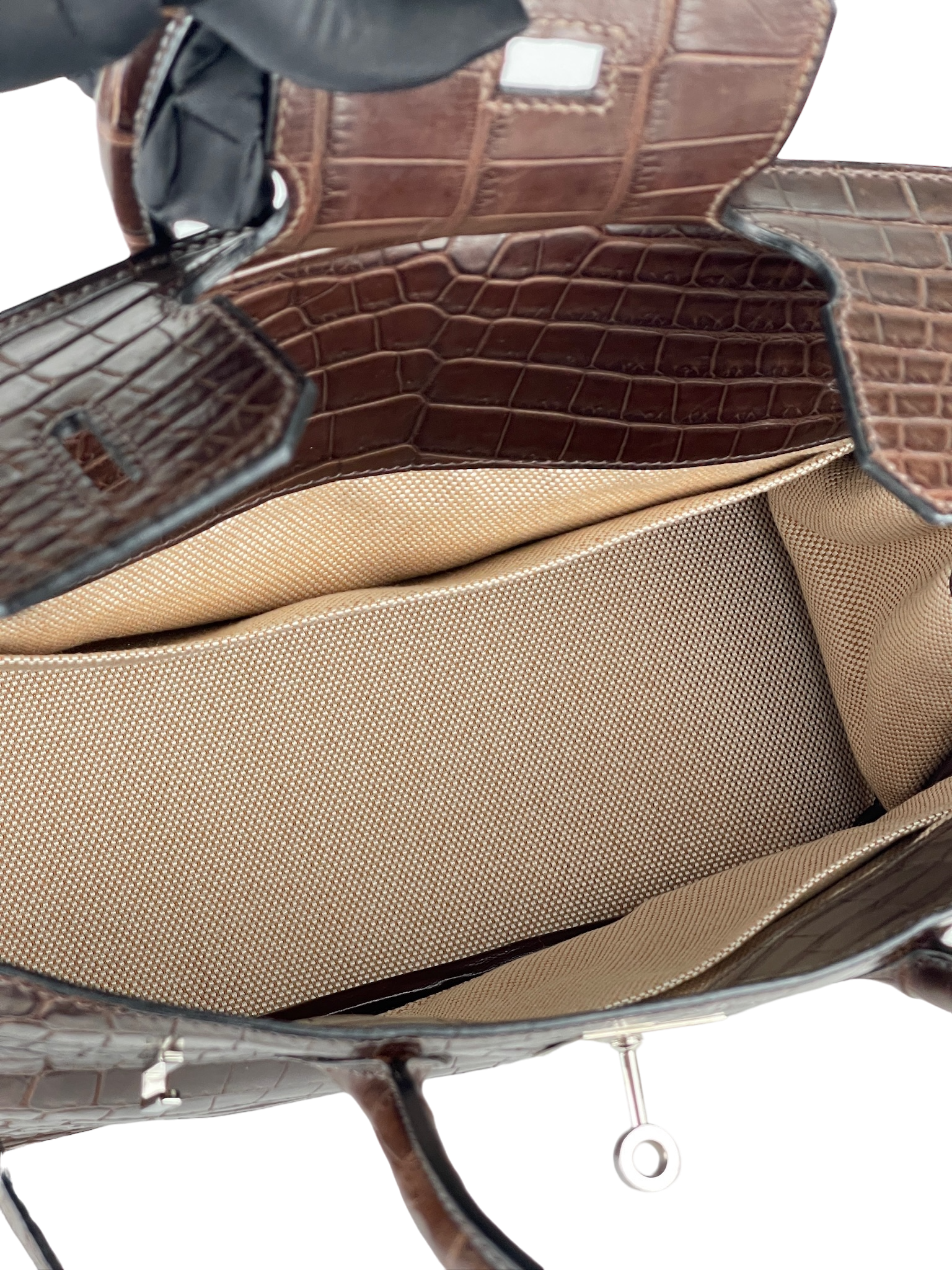HERMES - Chocolate Crocodie Birkin30 Bag