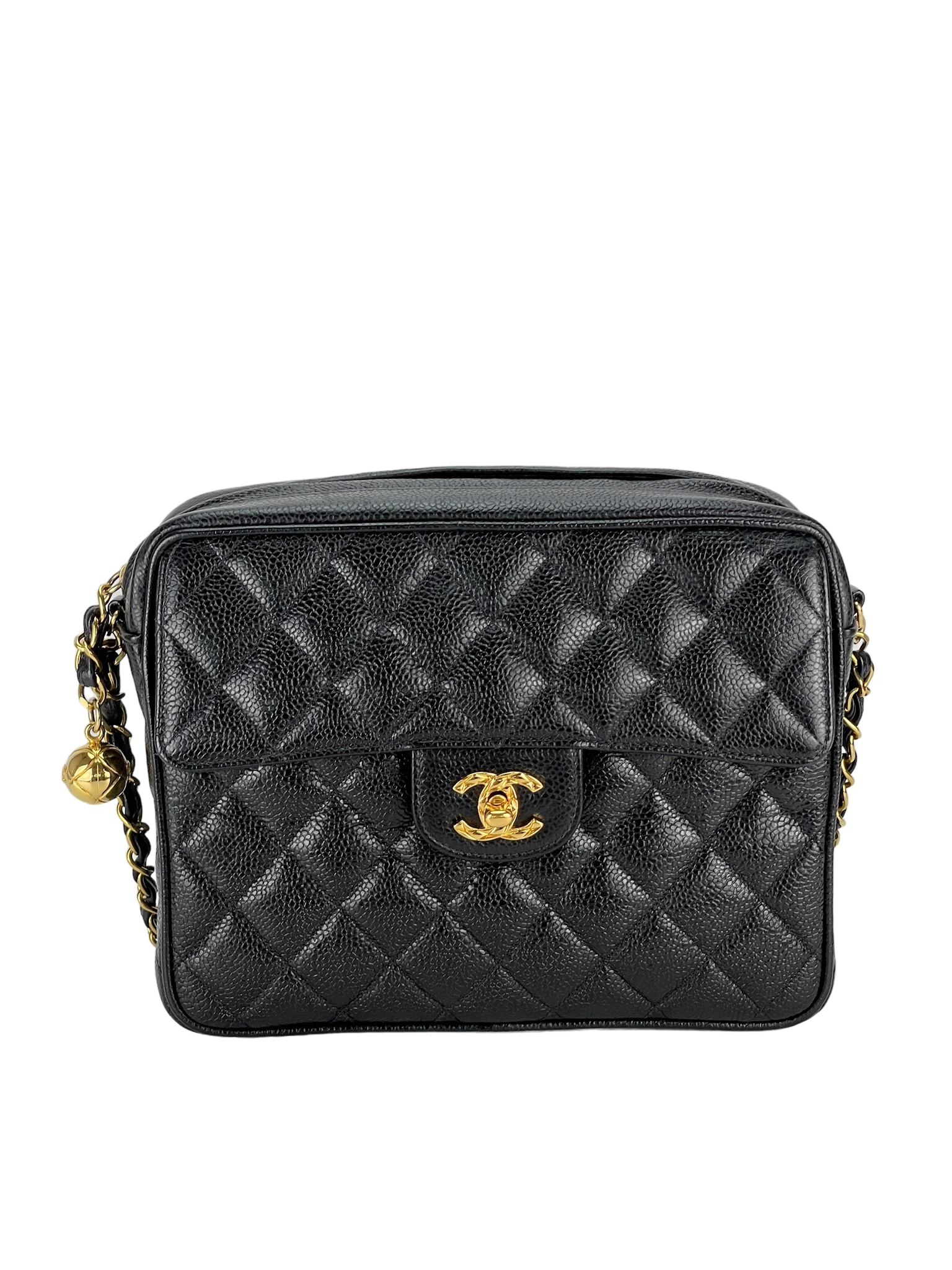 CHANEL -  Black CC Camera Shoulder Bag