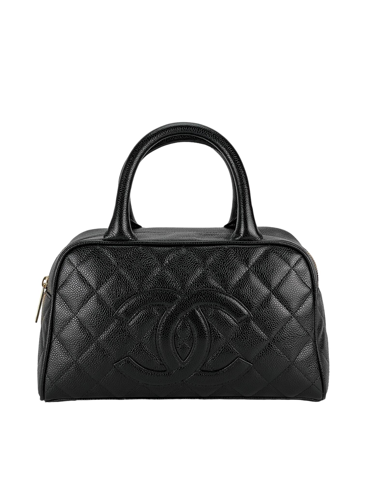 CHANEL - Black Caviar Bowling Hand Bag