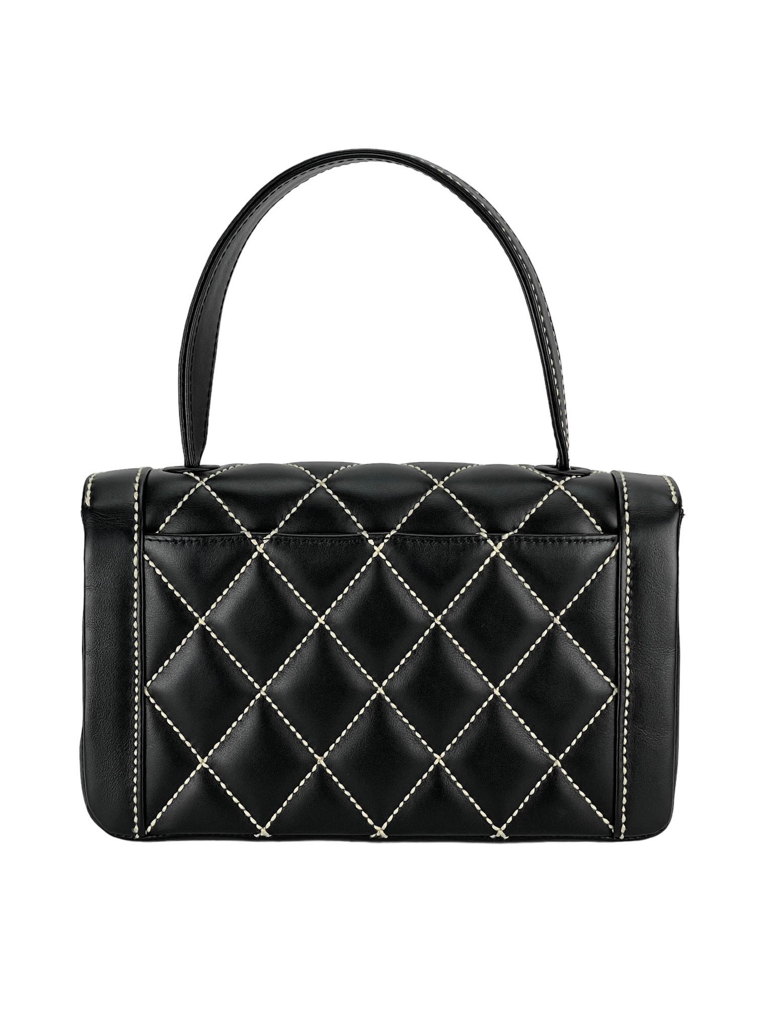 CHANEL - Black Wild Stich Kelly Hand Bag