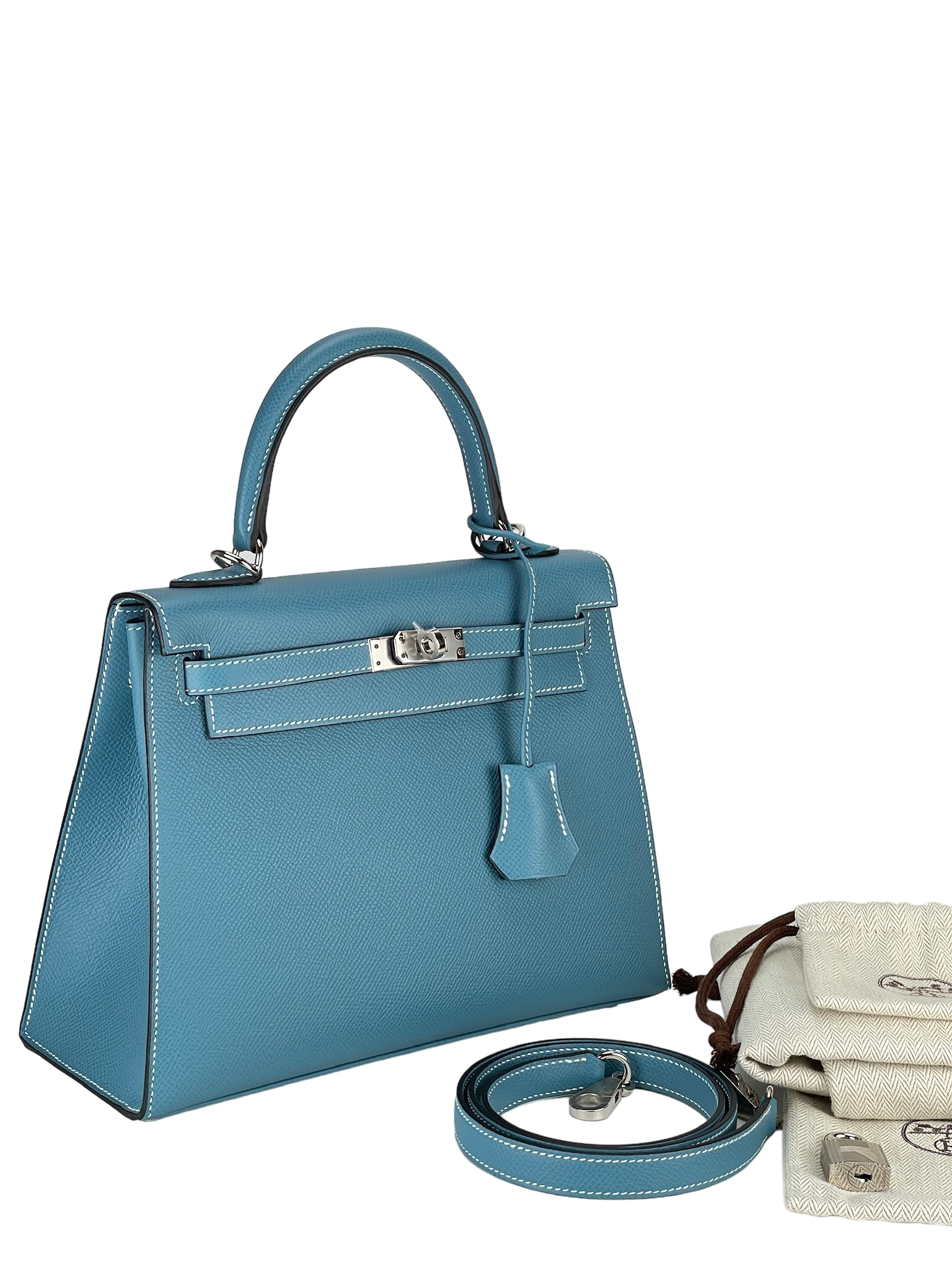 HERMES - New Blue Jean Kelly25 Bag