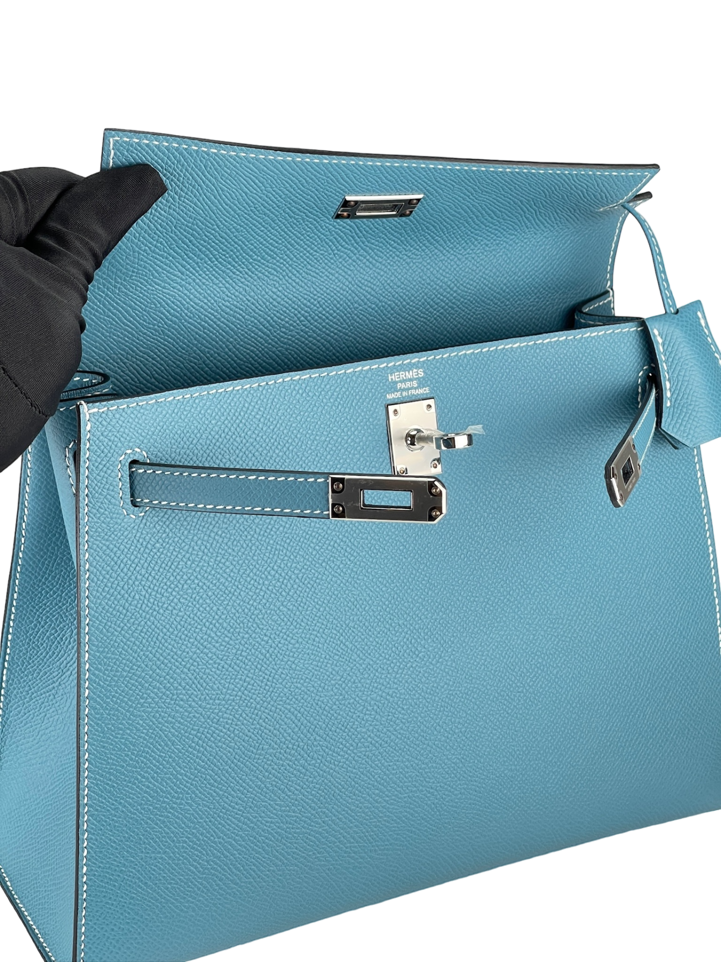 HERMES - New Blue Jean Kelly25 Bag