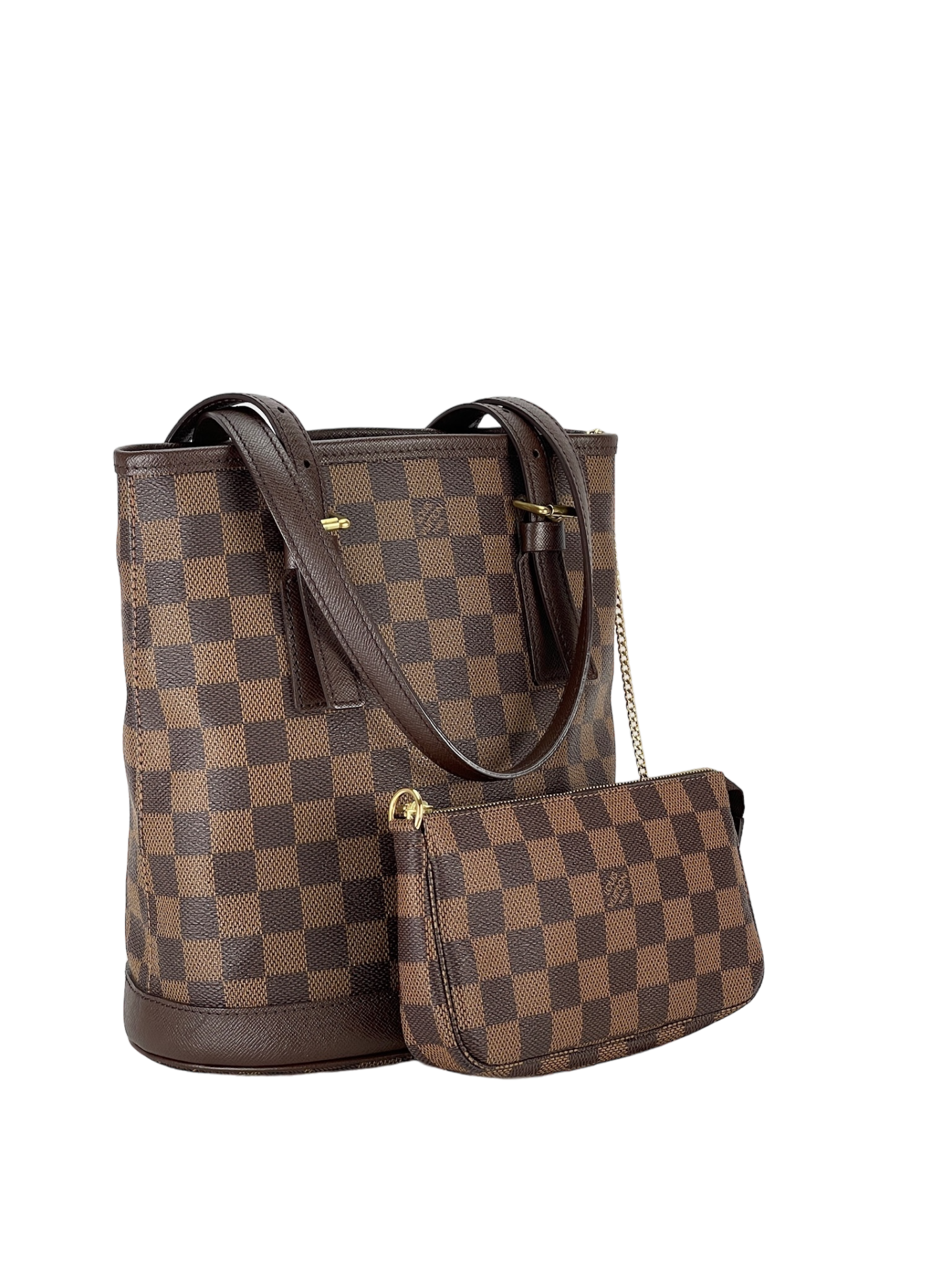LOUIS VUITTON - Damier Petit Bucket PM Tote Bag