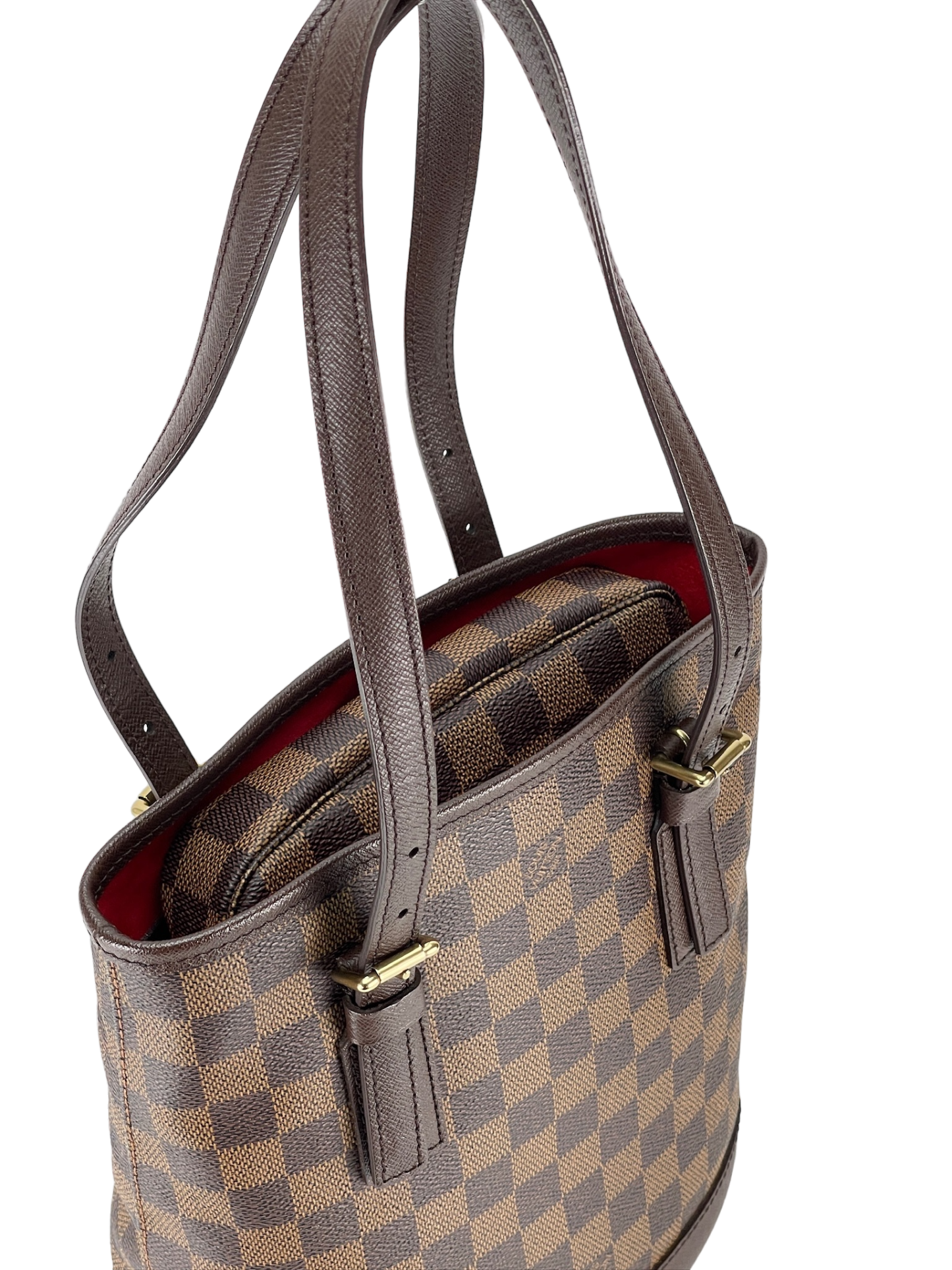 LOUIS VUITTON - Damier Petit Bucket PM Tote Bag
