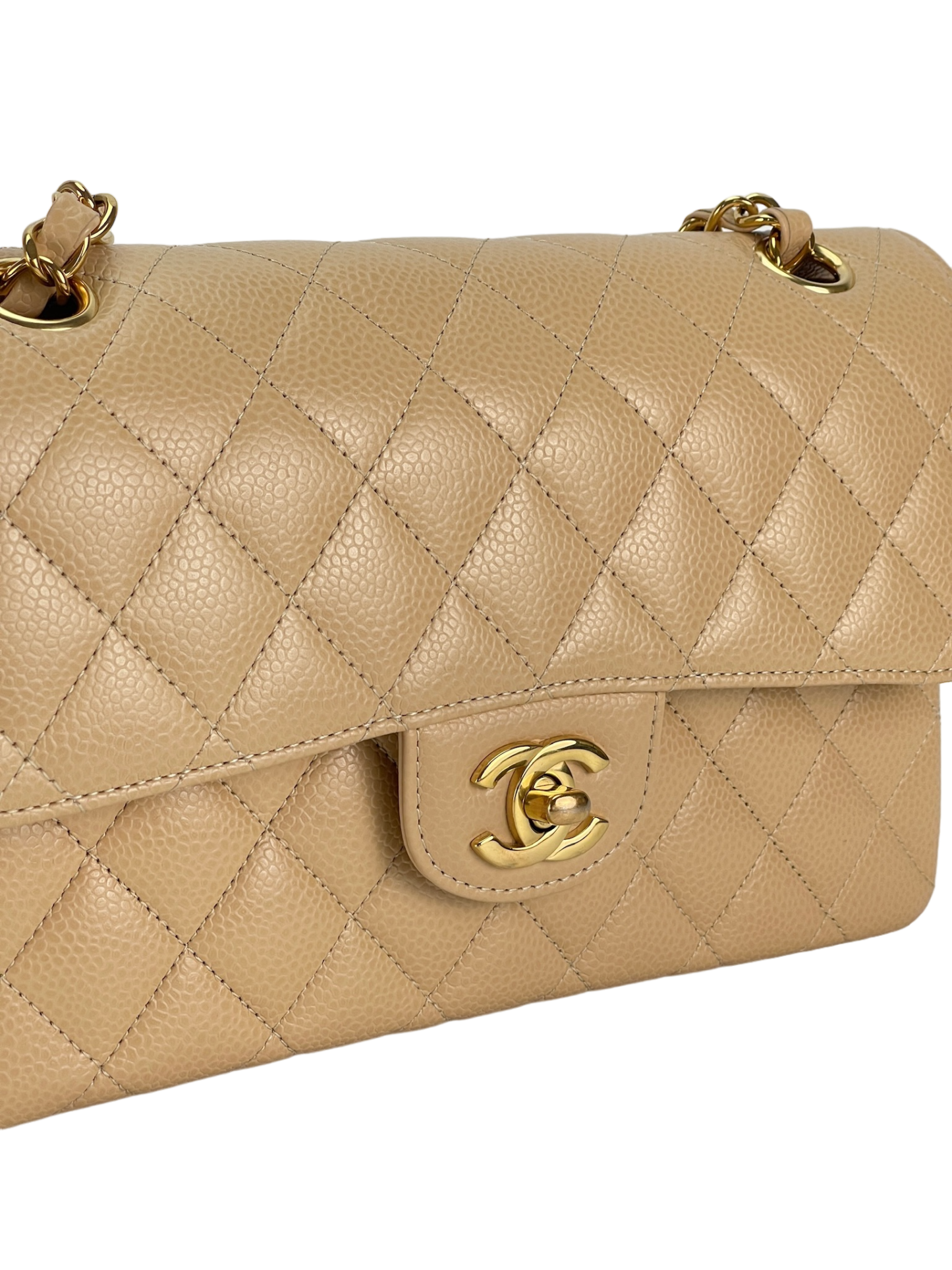CHANEL - Beige Caviar Skin CF23 Shoulder Bag