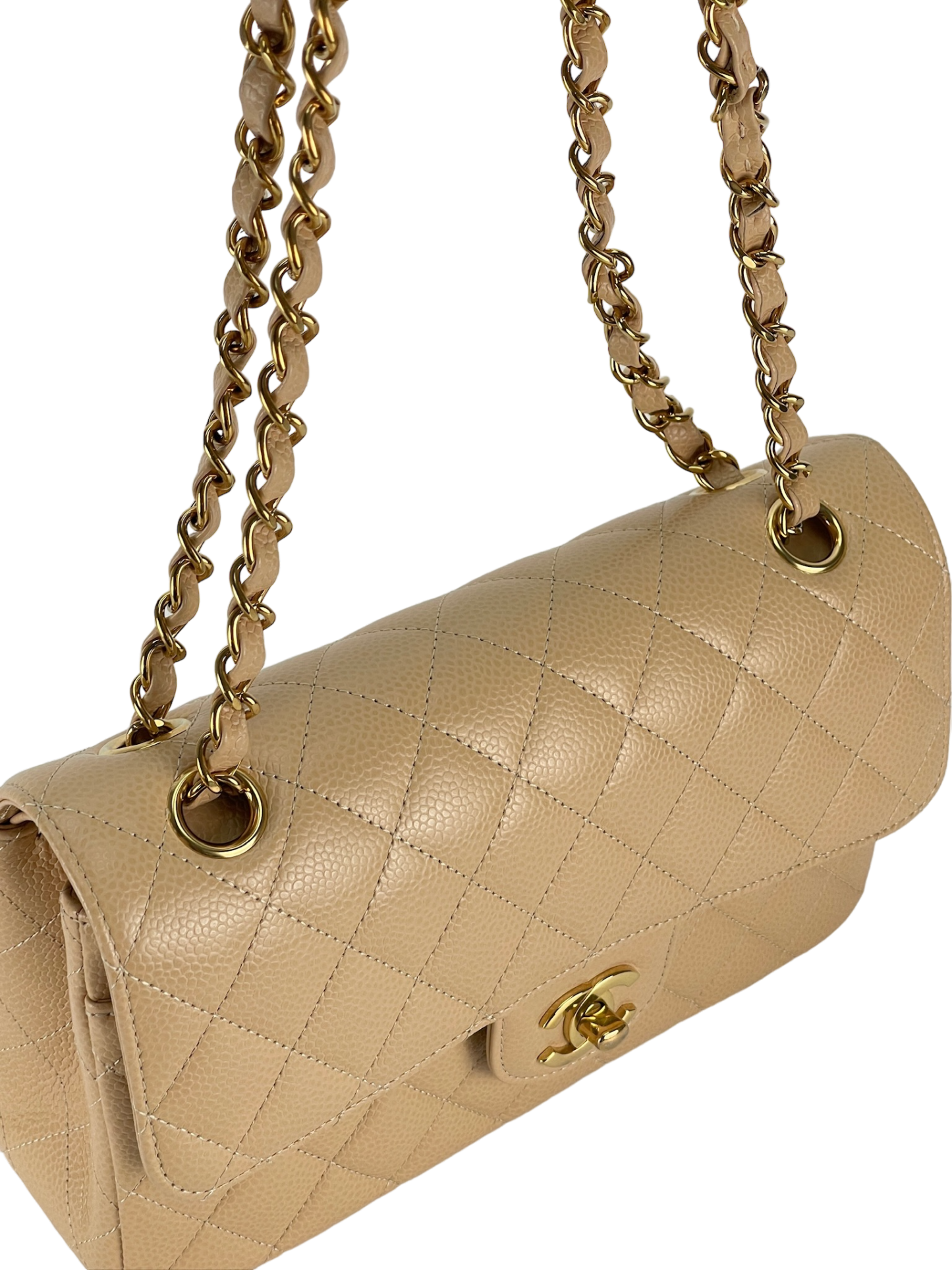 CHANEL - Beige Caviar Skin CF23 Shoulder Bag
