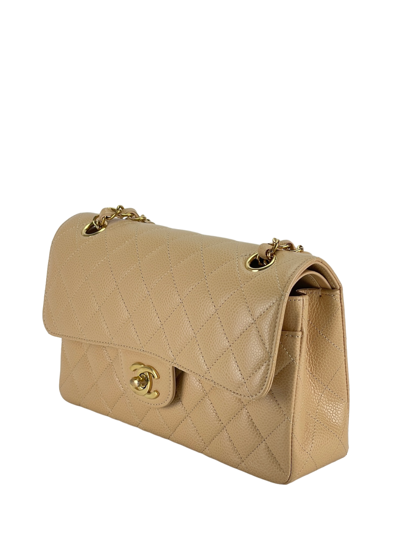 CHANEL - Beige Caviar Skin CF23 Shoulder Bag