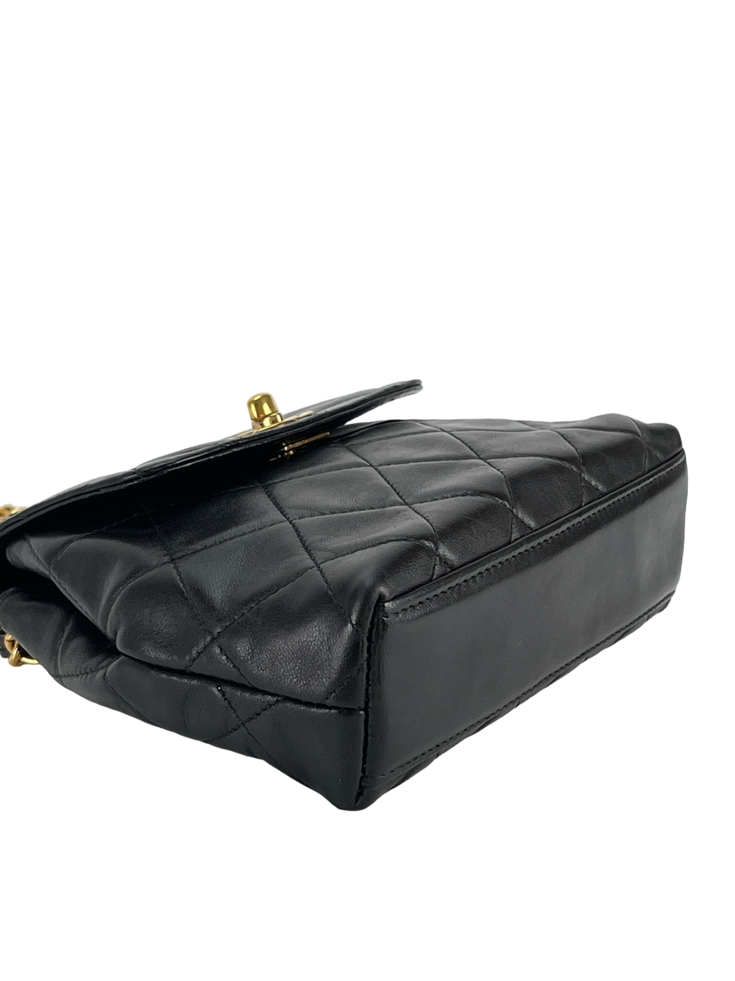 CHANEL - Balck Lambskin Chain Waist Bag