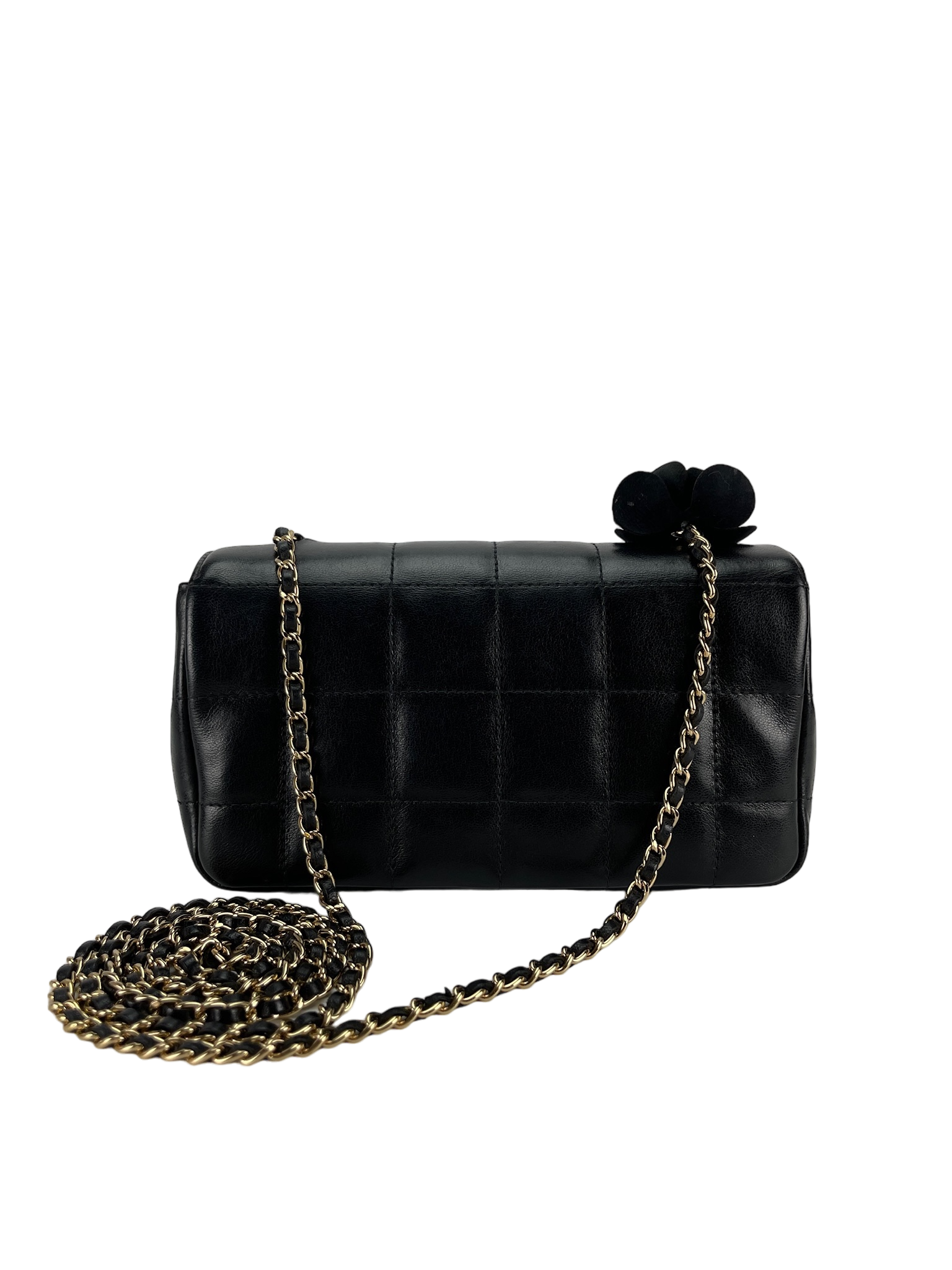 CHANEL - Camellia Choco bar chain shoulder Bag