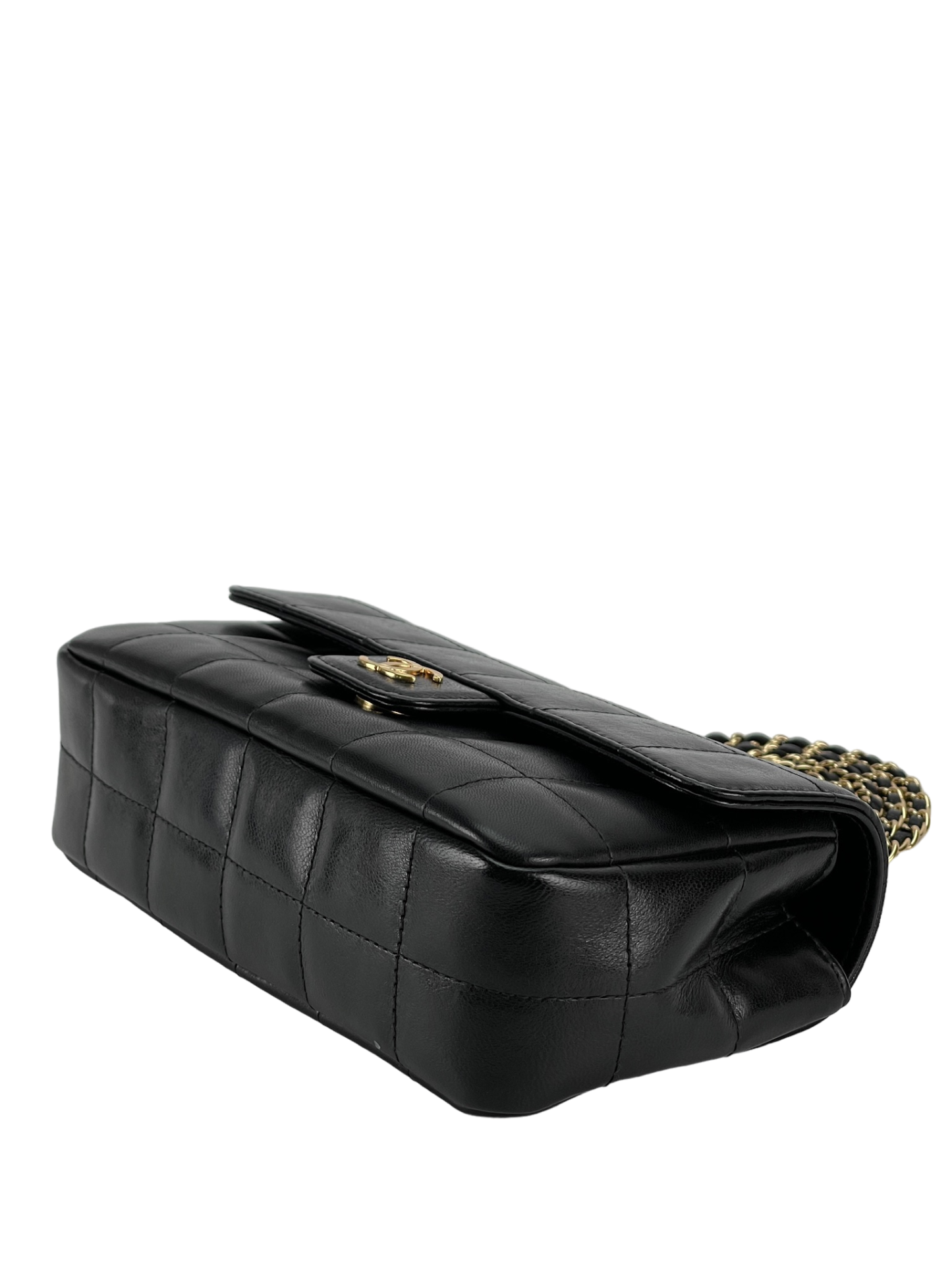 CHANEL - Camellia Choco bar chain shoulder Bag