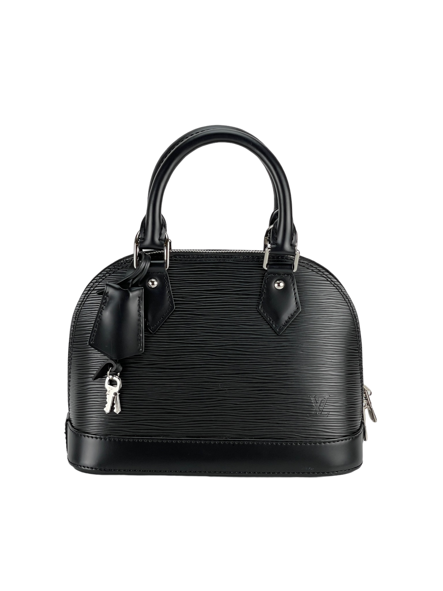 LOUIS VUITTON - Black Epi Alma PM Hand Bag