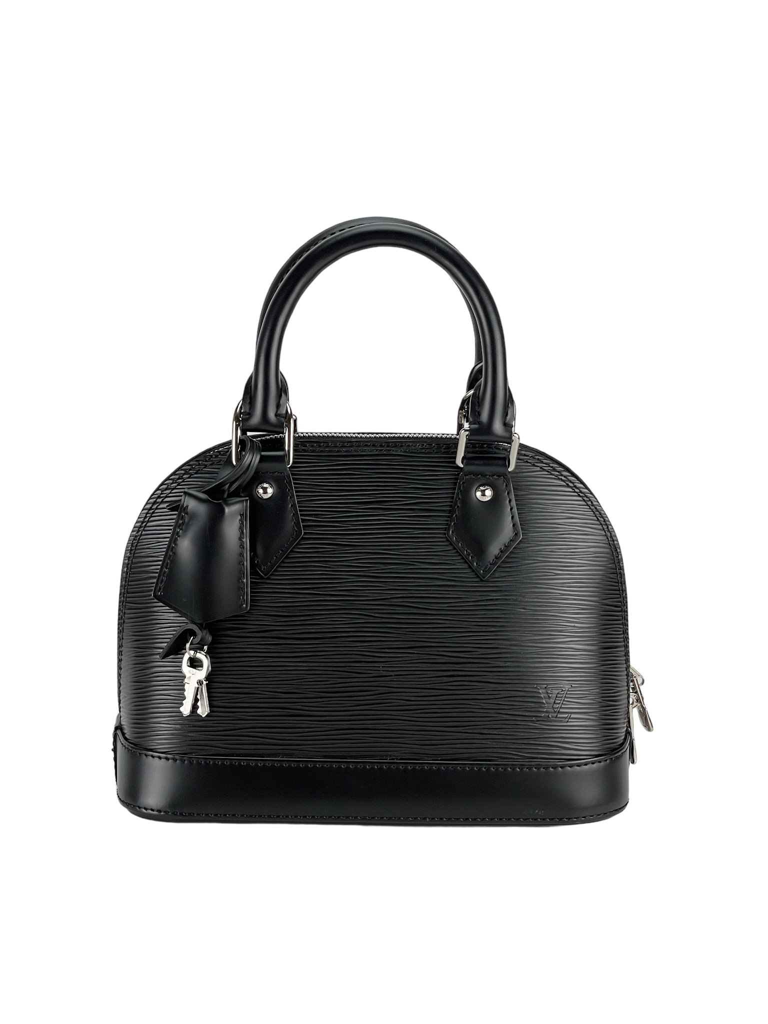 LOUIS VUITTON - Black Epi Alma PM Hand Bag