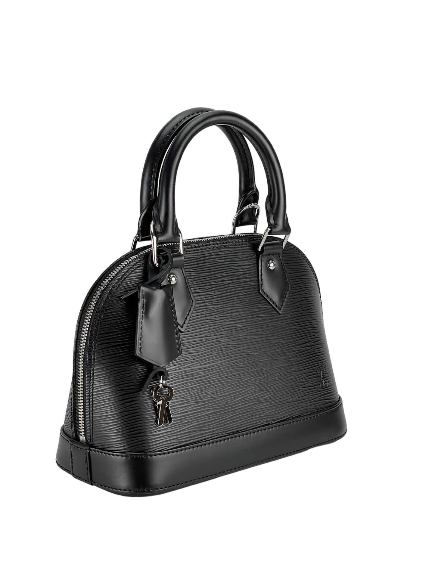 LOUIS VUITTON - Black Epi Alma PM Hand Bag