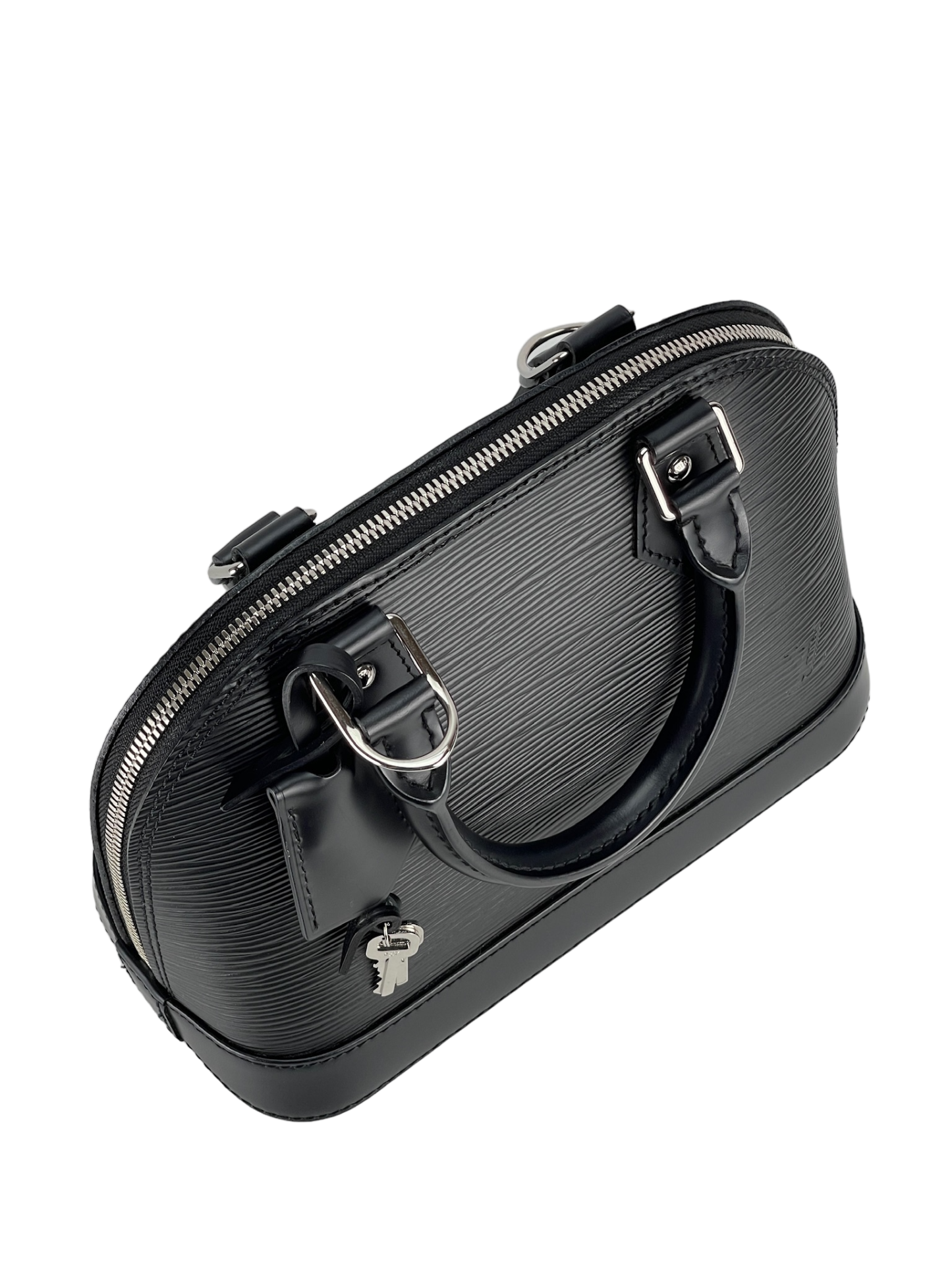 LOUIS VUITTON - Black Epi Alma PM Hand Bag