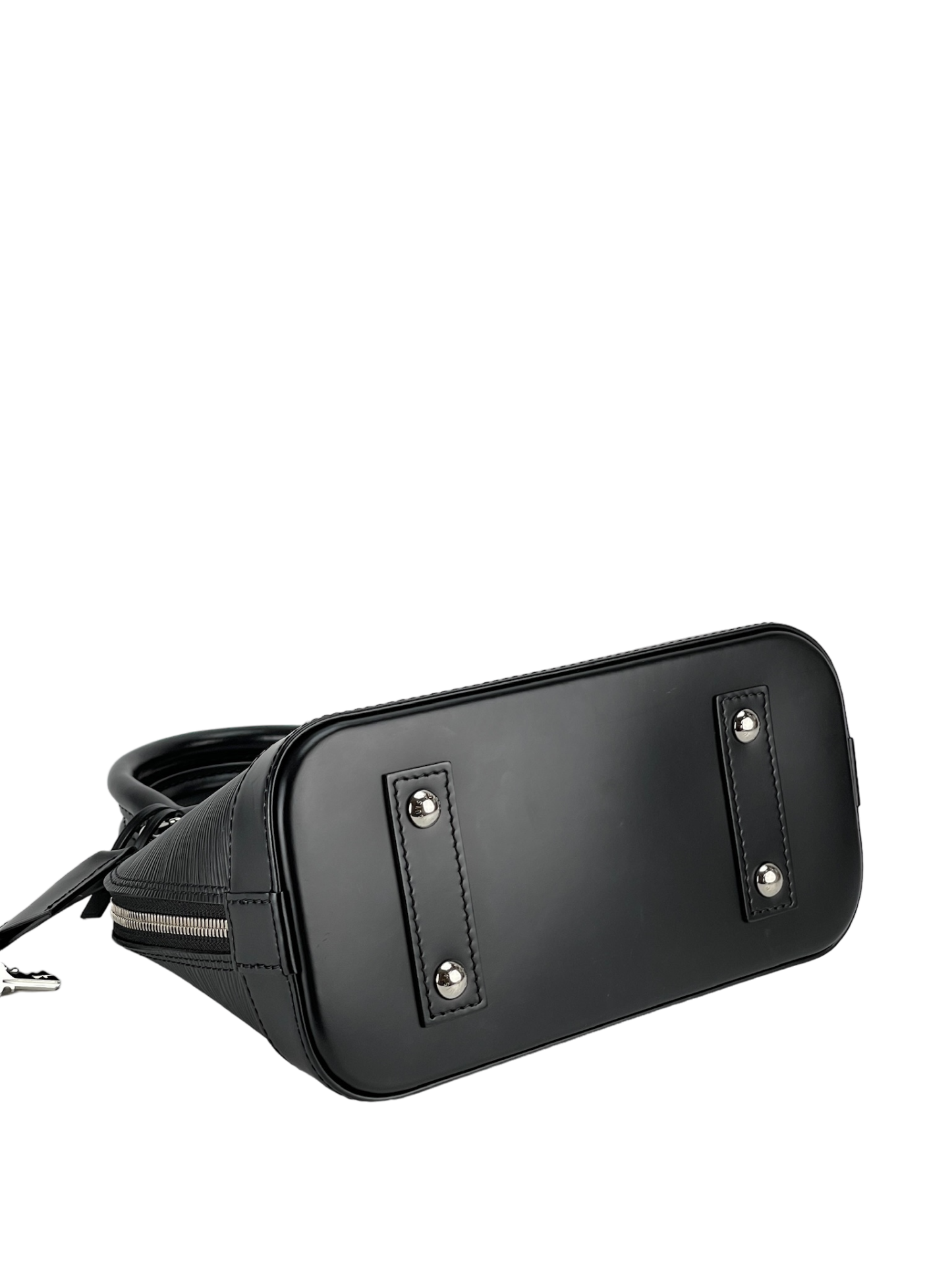 LOUIS VUITTON - Black Epi Alma PM Hand Bag