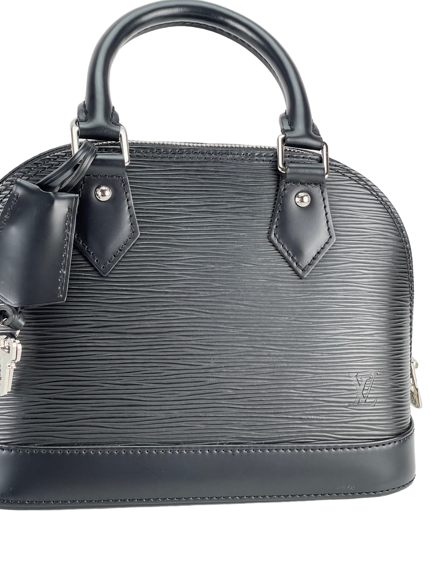 LOUIS VUITTON - Black Epi Alma PM Hand Bag