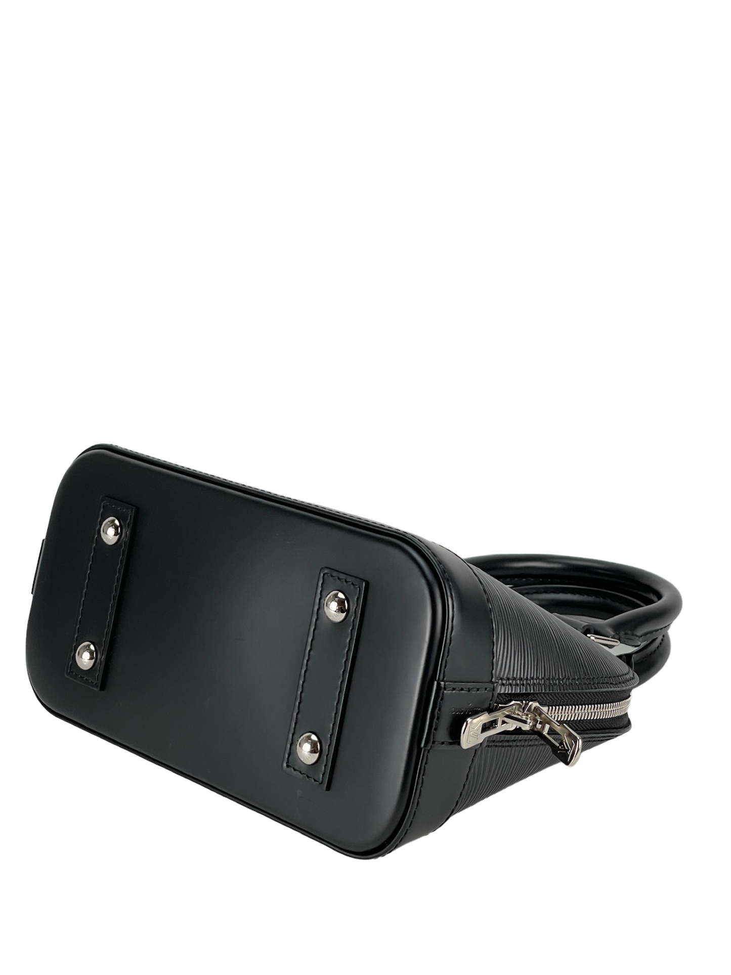 LOUIS VUITTON - Black Epi Alma PM Hand Bag