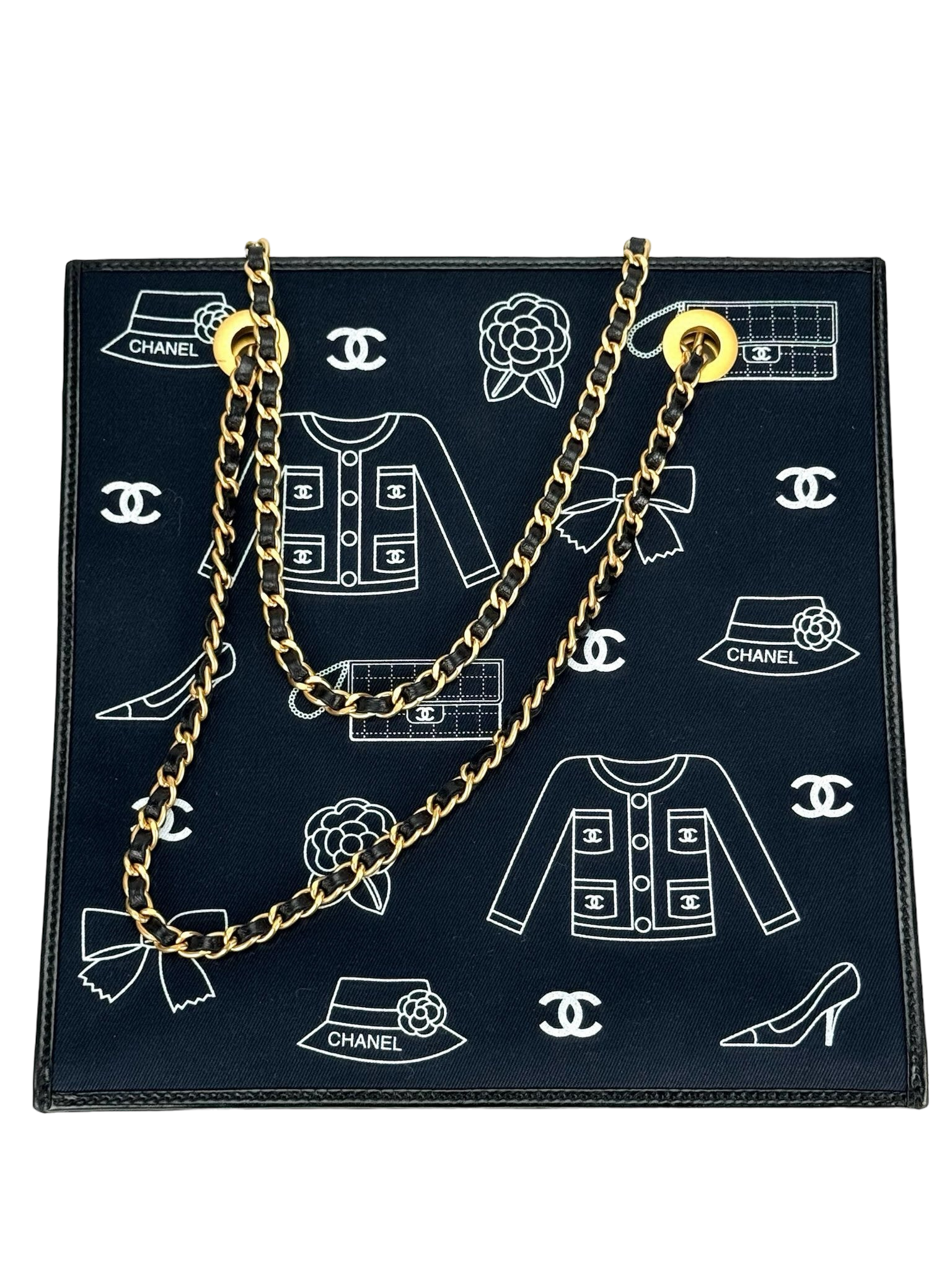CHANEL -  Graffiti Double Chain Bag