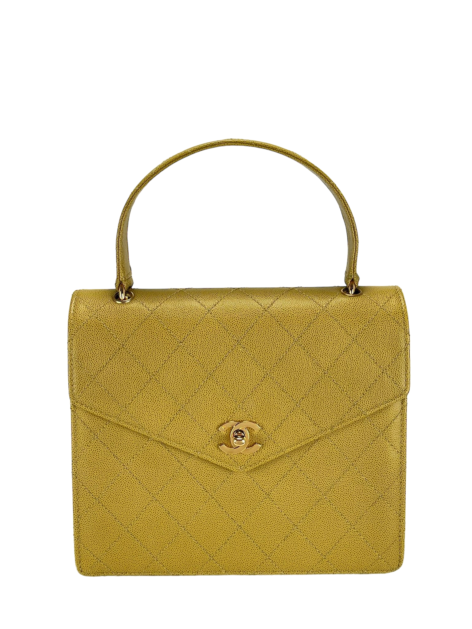 CHANEL - Caviar Skin Gold Buckle Kelly