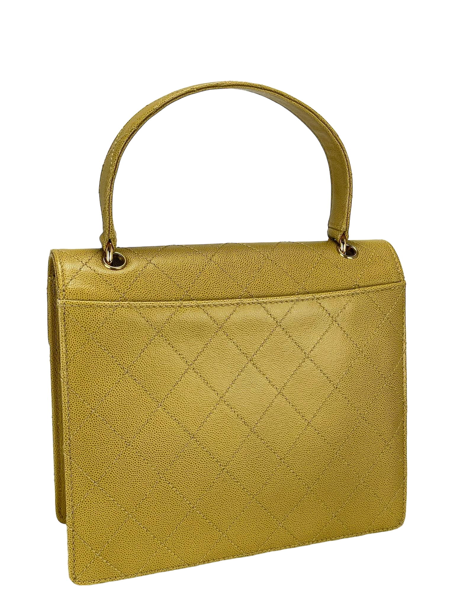 CHANEL - Caviar Skin Gold Buckle Kelly