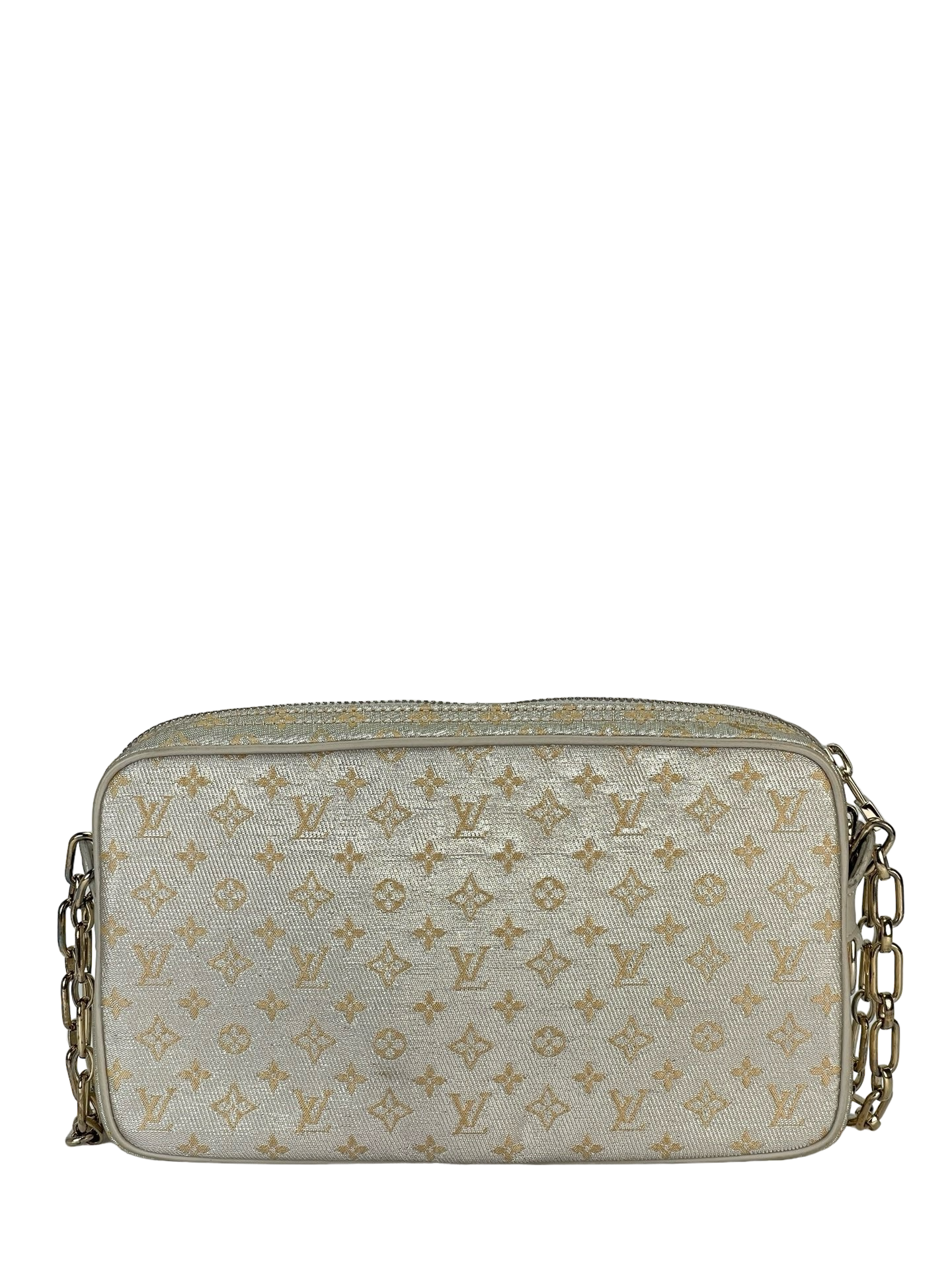 LOUIS VUITTON - Silver Mini Lin Shine McKenna Underarm Bag