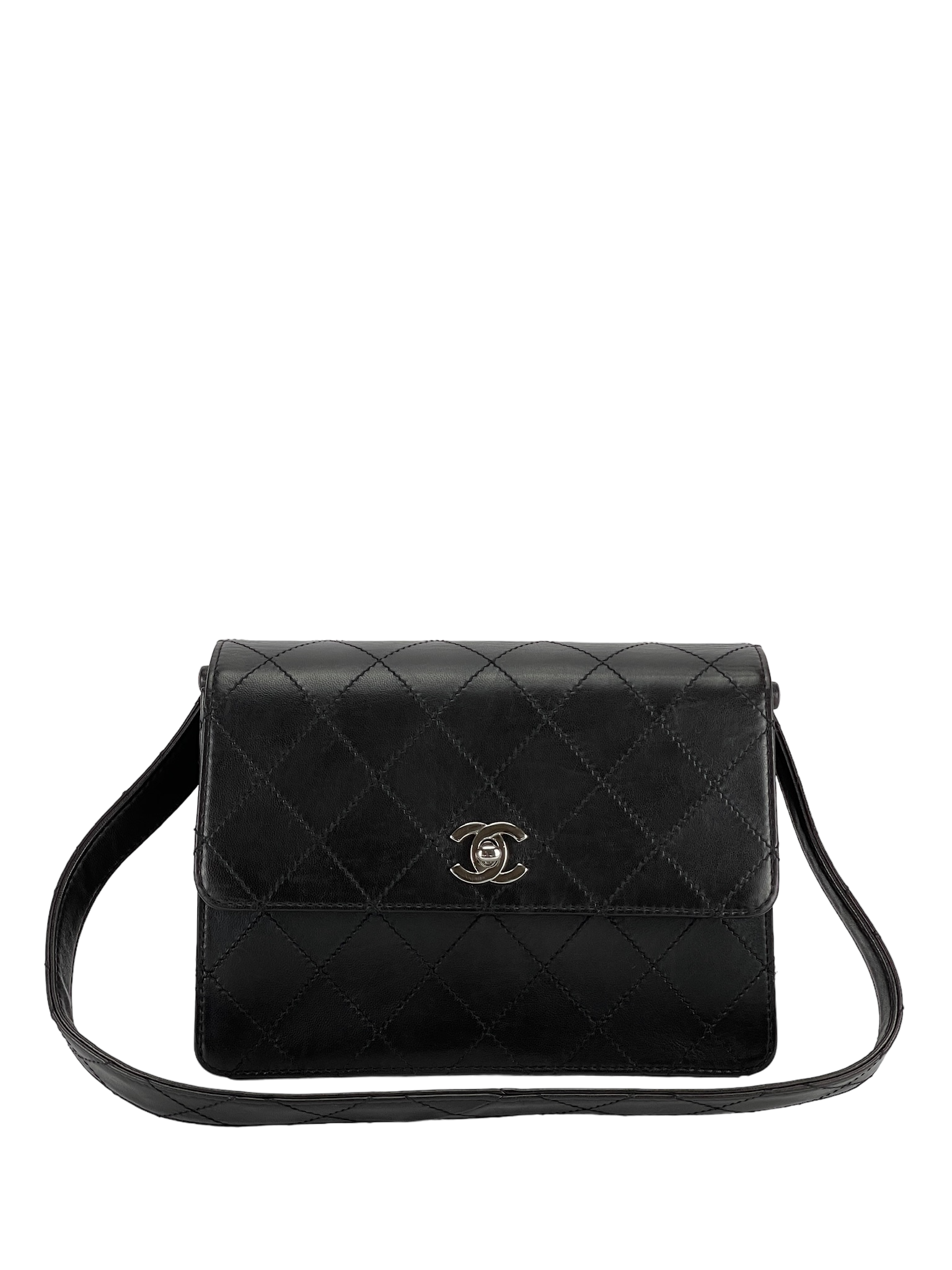 CHANEL - Matelasse Sliver Leather Shoulder Bag