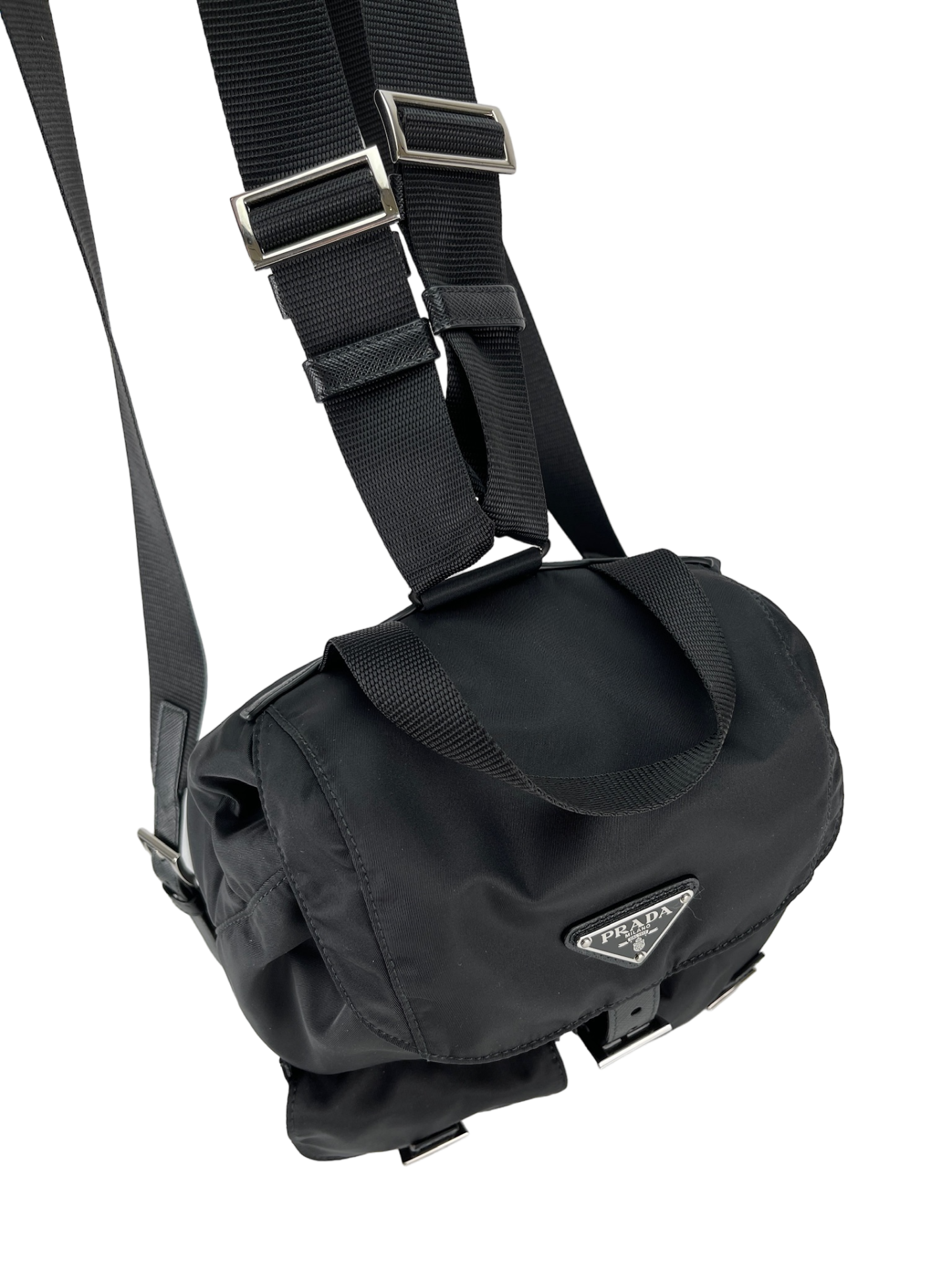 PRADA - Black Nylon Backbag