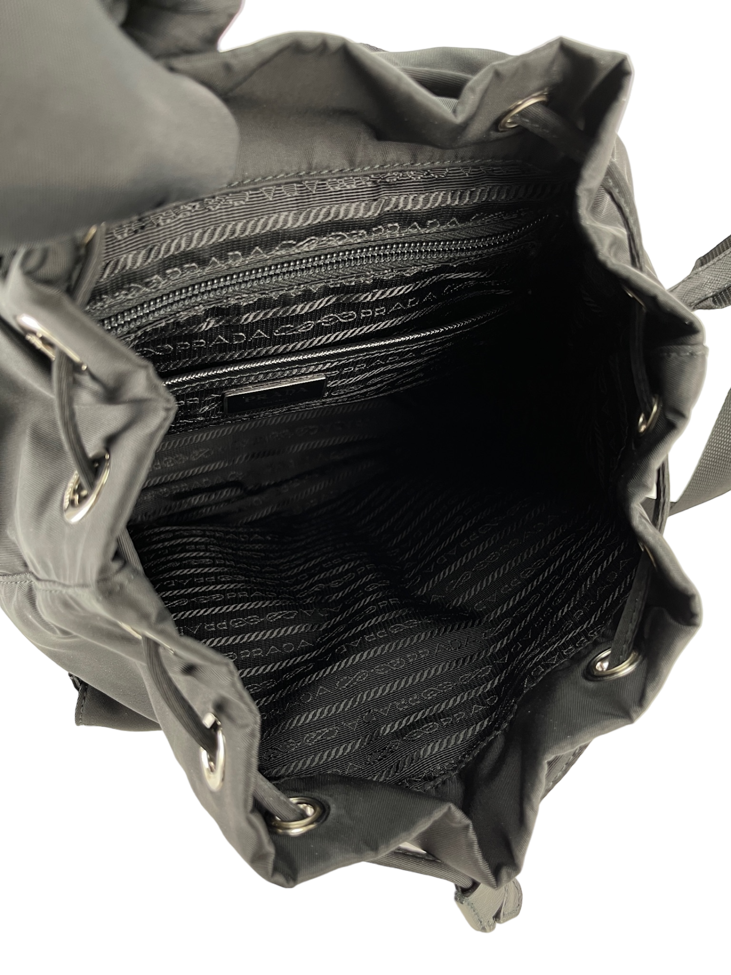 PRADA - Black Nylon Backbag