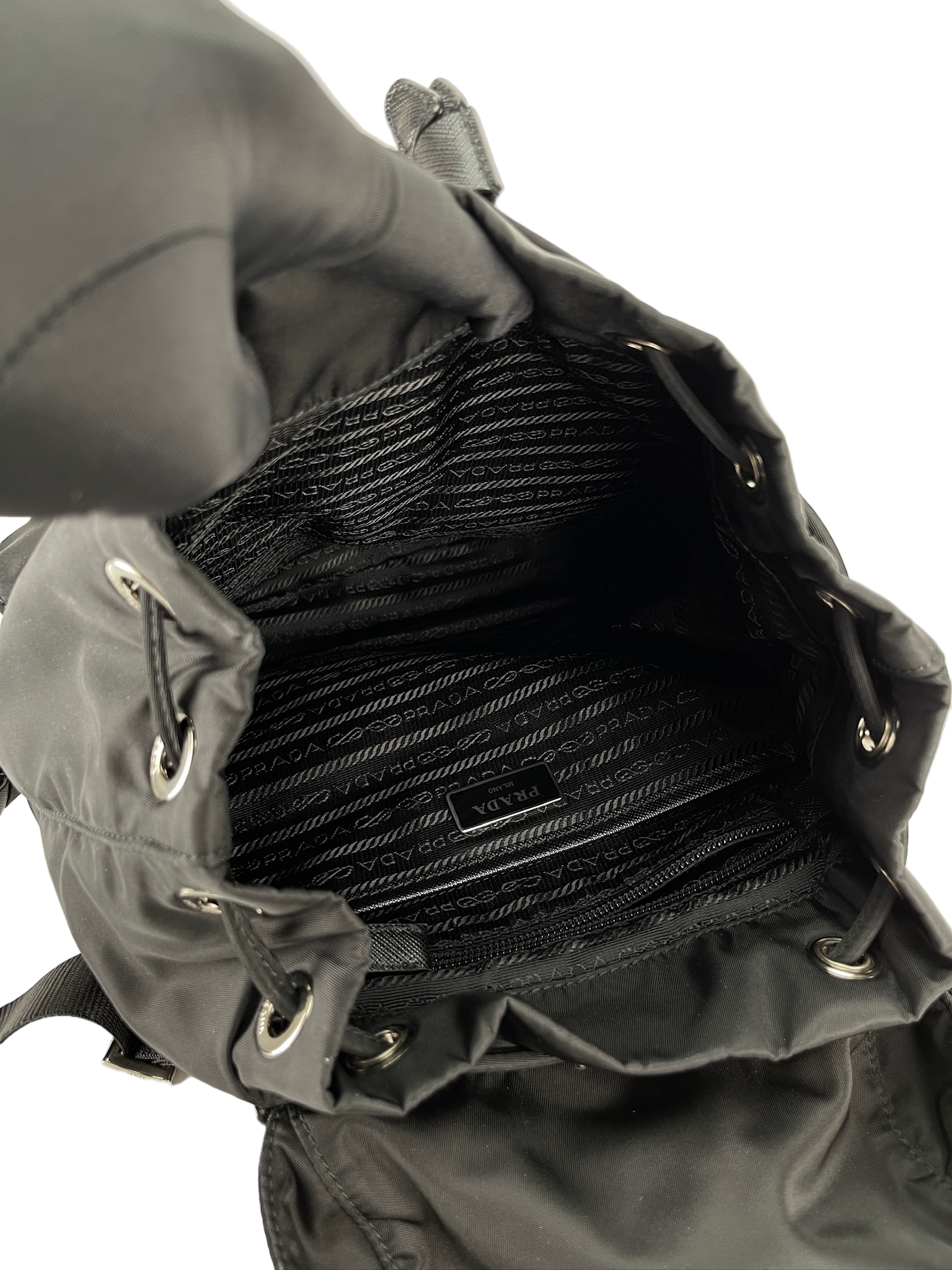 PRADA - Black Nylon Backbag