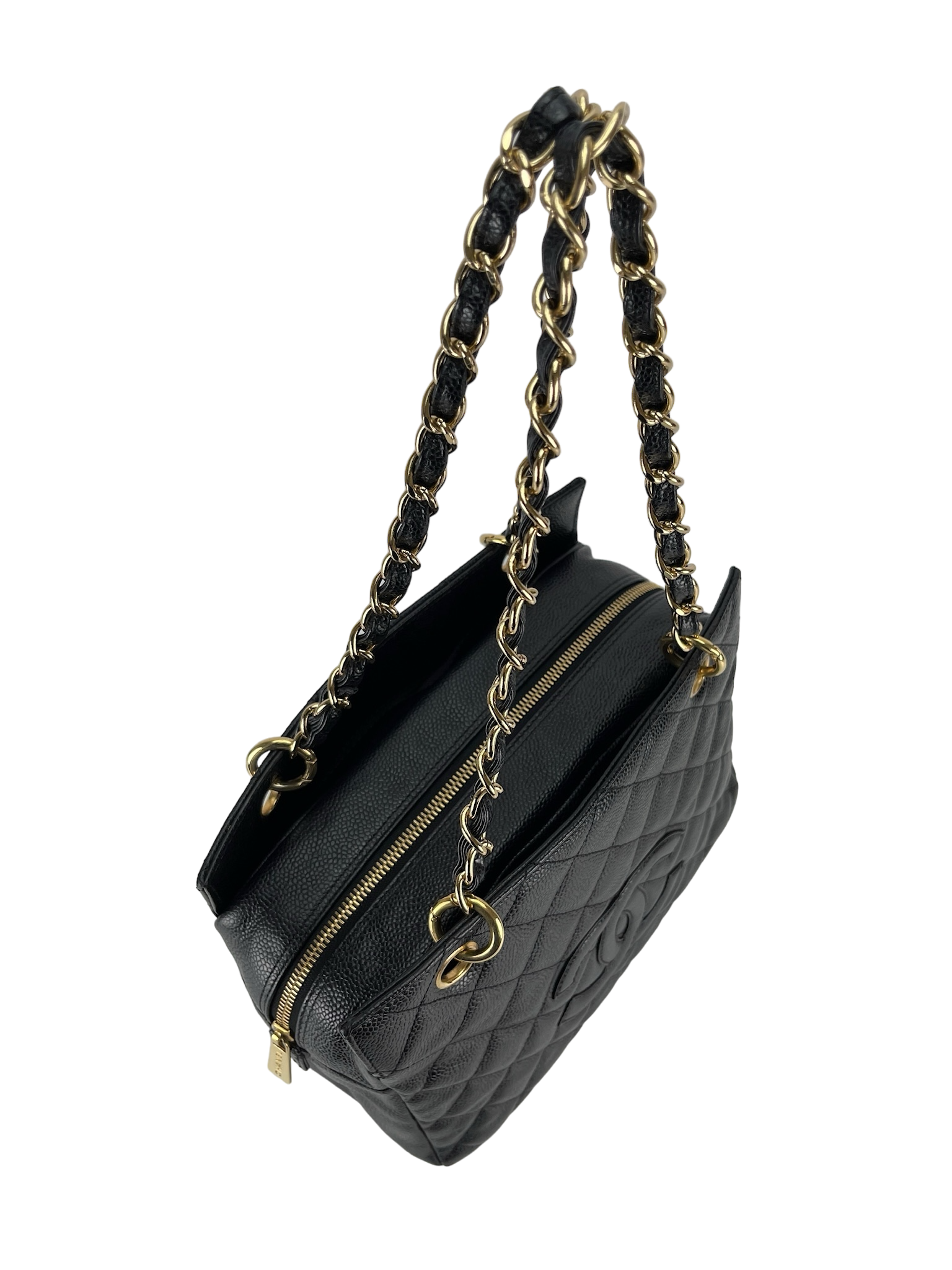 CHANEL - Black Caviar Petite PST Tote Bag