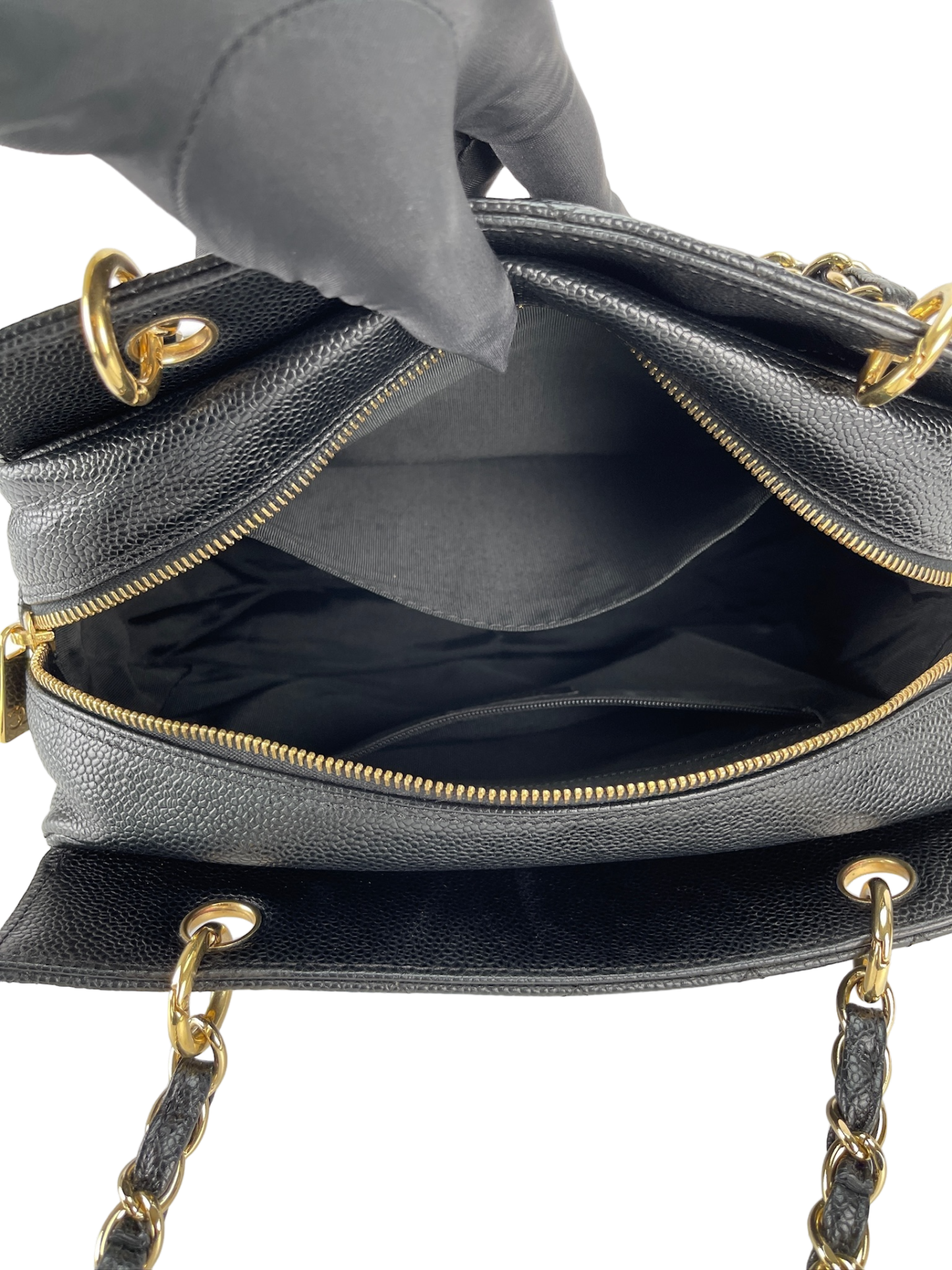 CHANEL - Black Caviar Petite PST Tote Bag