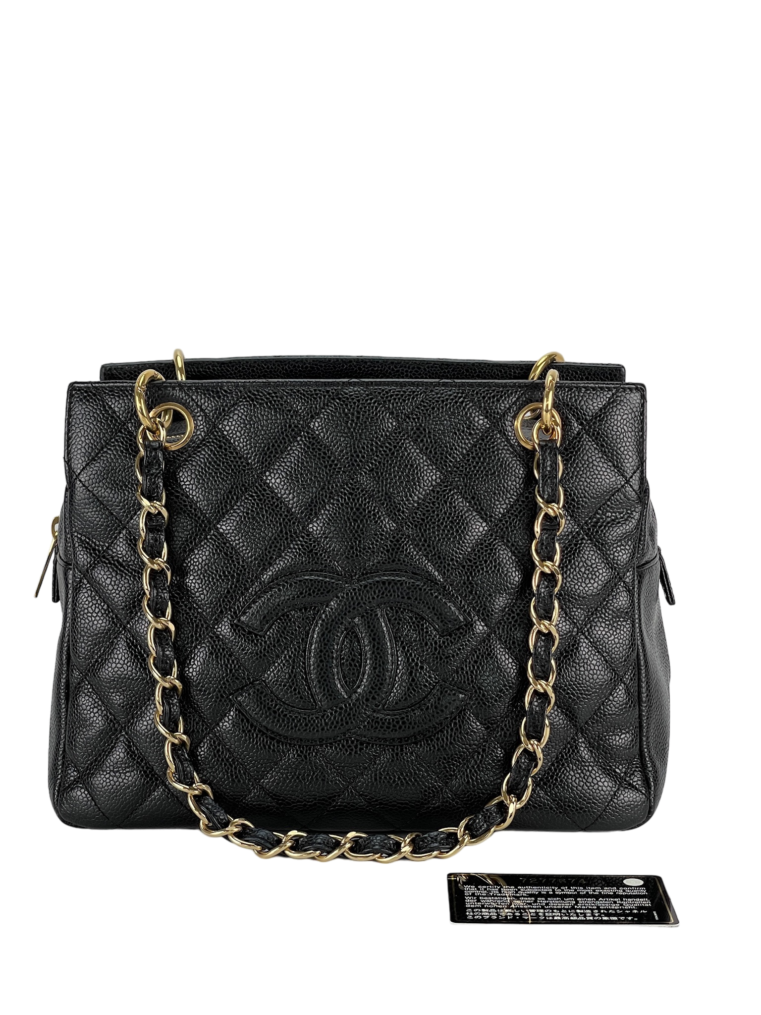 CHANEL - Black Caviar Petite PST Tote Bag