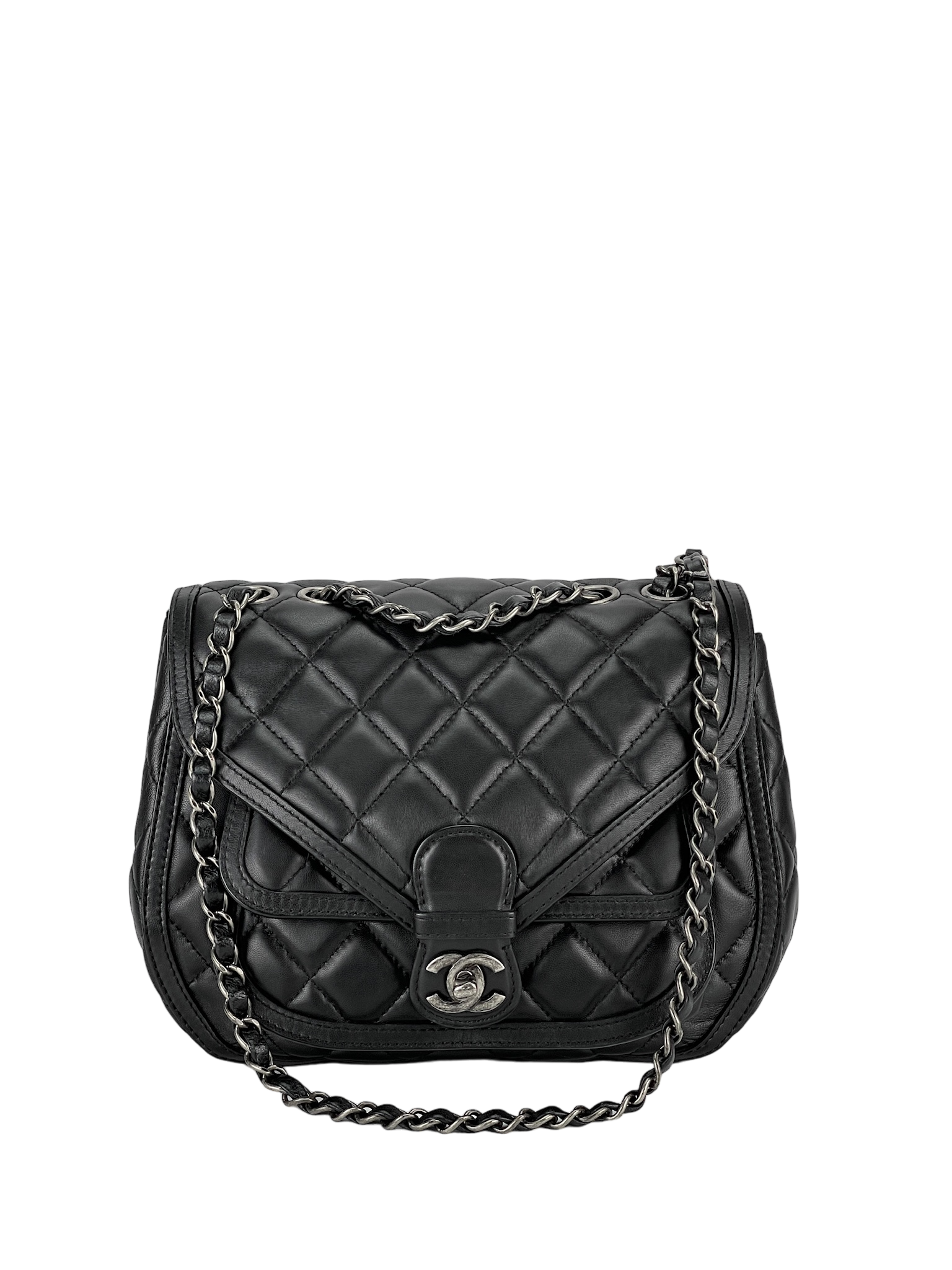 CHANEL - Small Saddle Shoulder Flap Bag