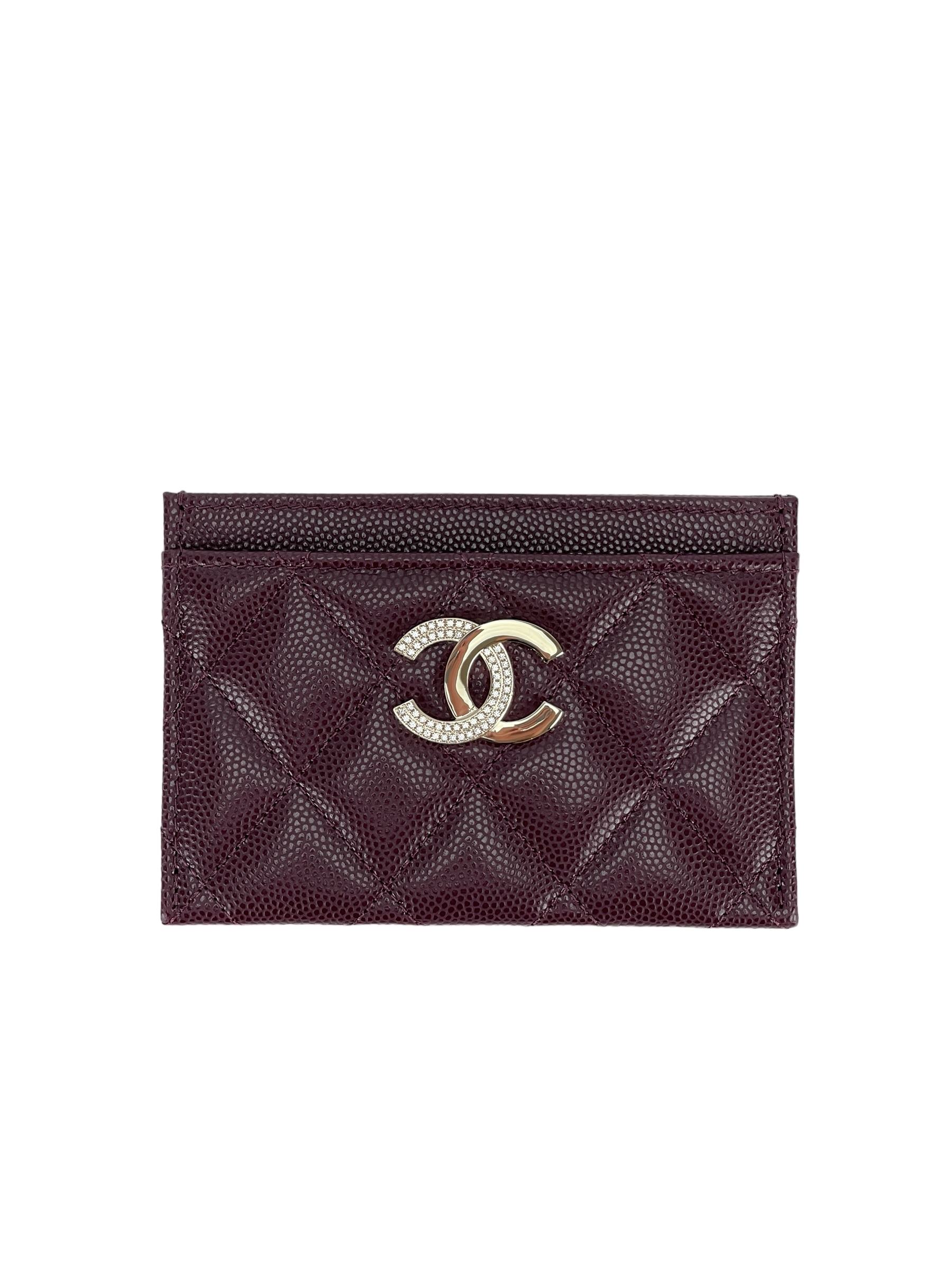 CHANEL - 24B Accessoires Burgundy Card Case