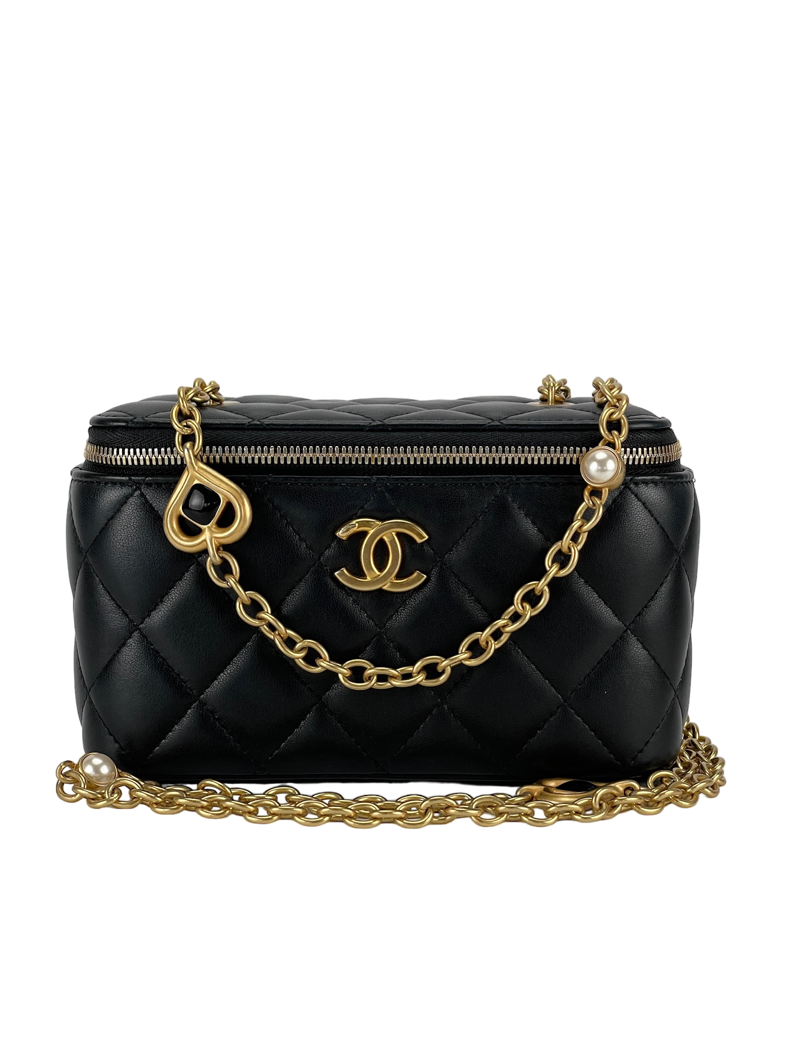 CHANEL - Mini Vanity Case Heart Gold Chain