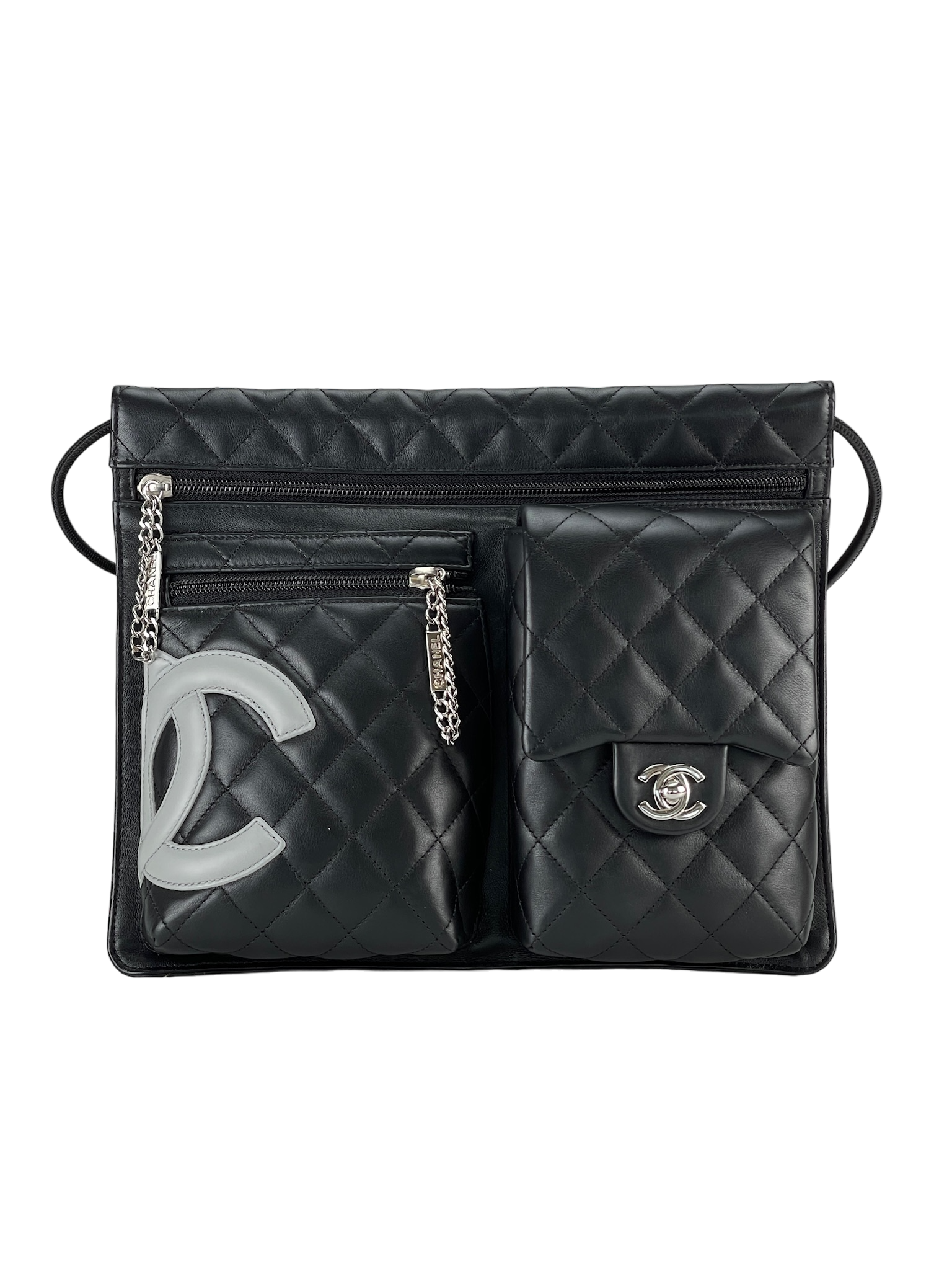 CHANEL - Calfskin Cambon Multipocket Shoulder Bag