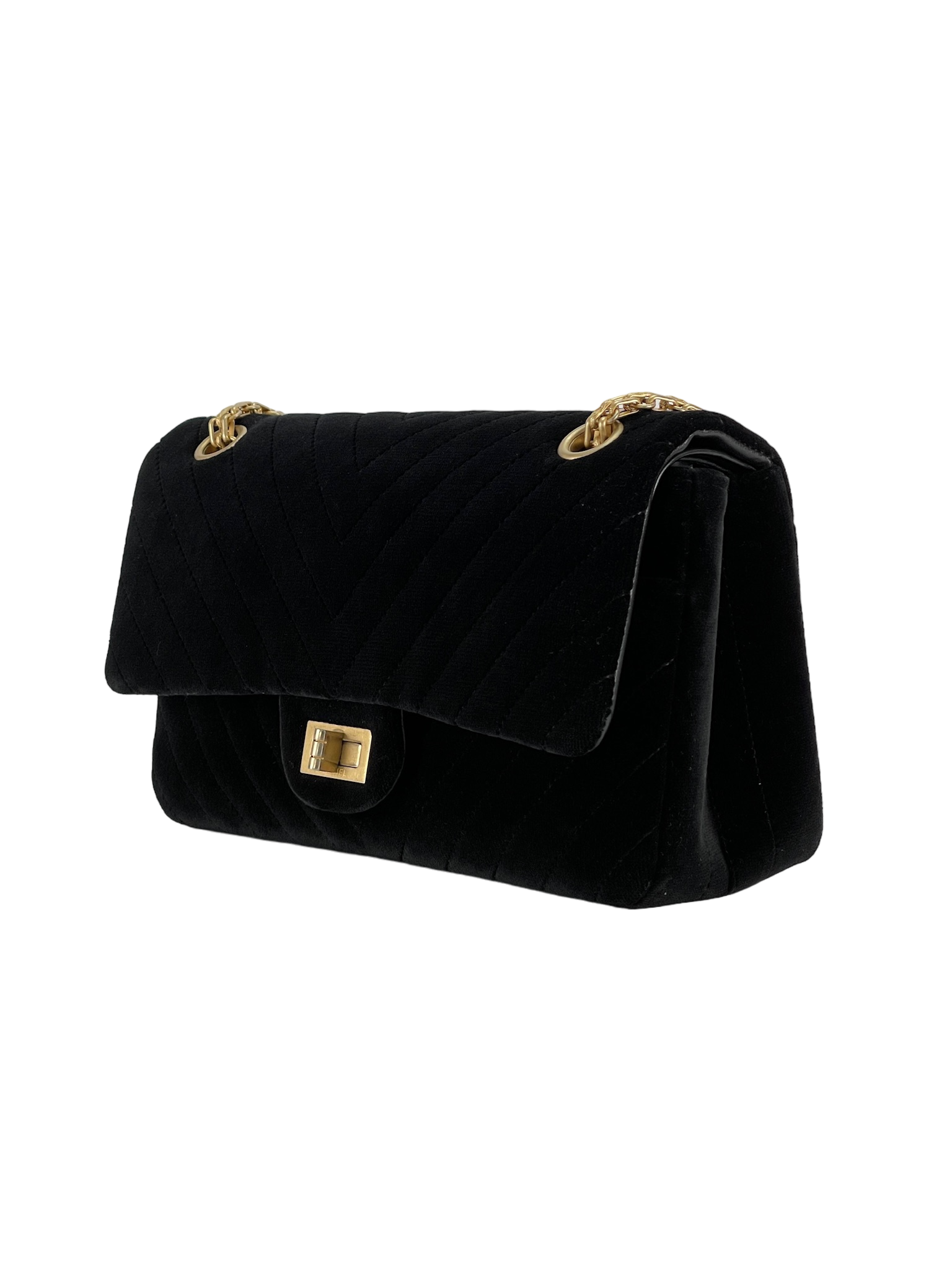 CHANEL - Black Velvet 2.55 Flap Bag
