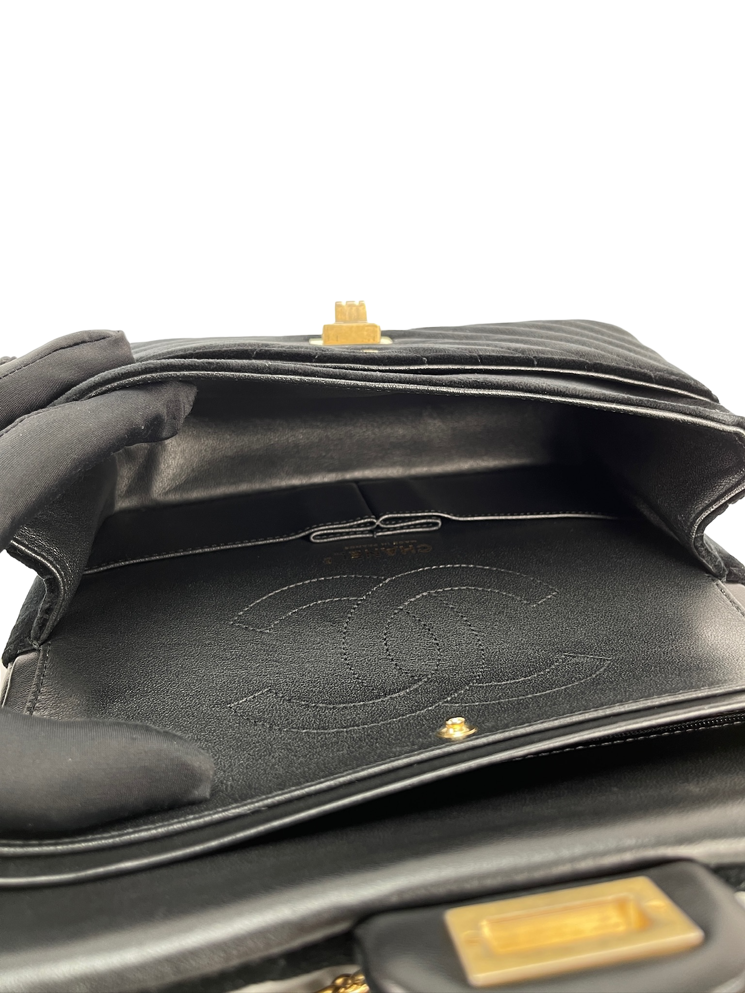 CHANEL - Black Velvet 2.55 Flap Bag