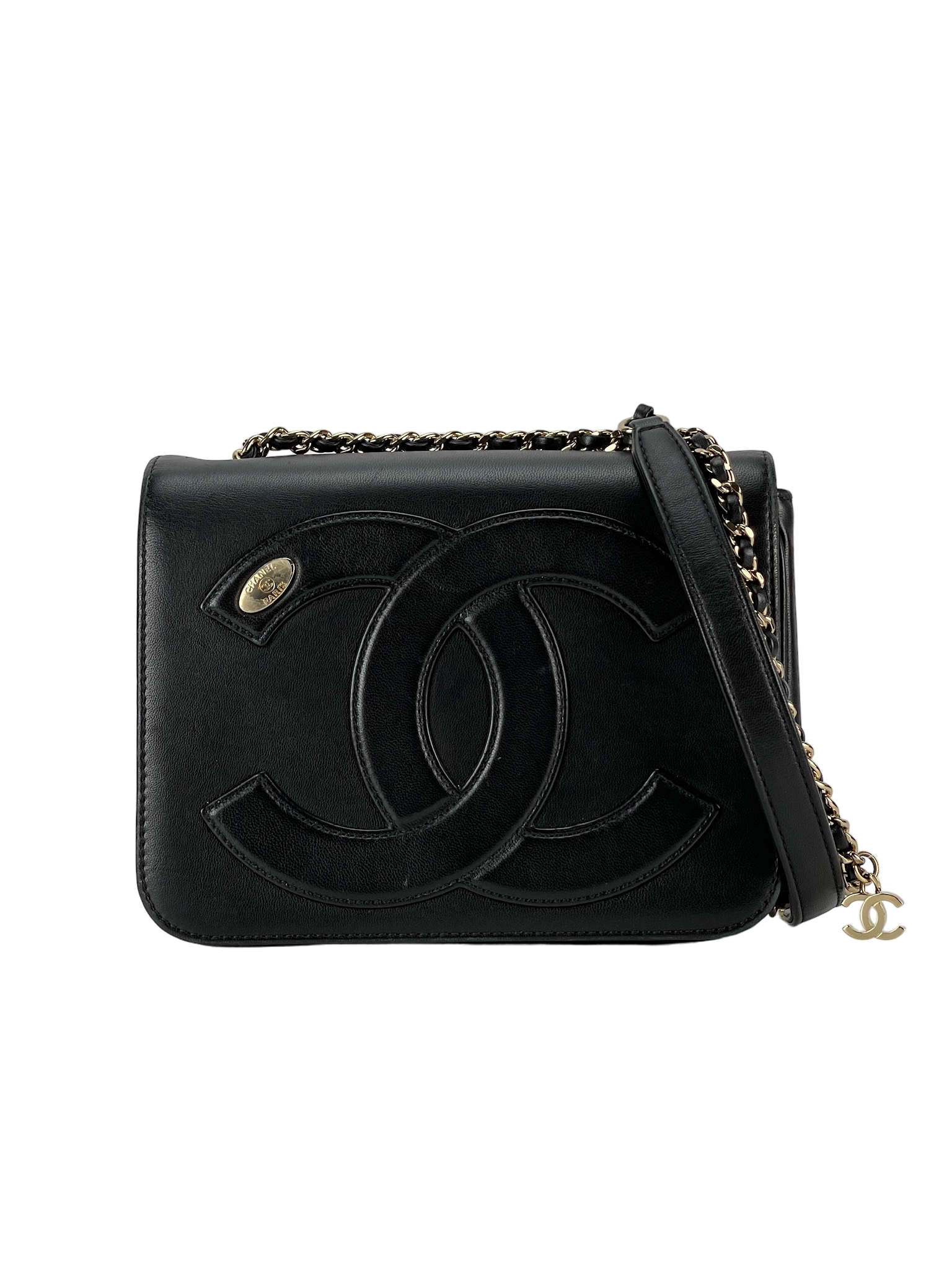 CHANEL -  Black CC Mania Flap Bag