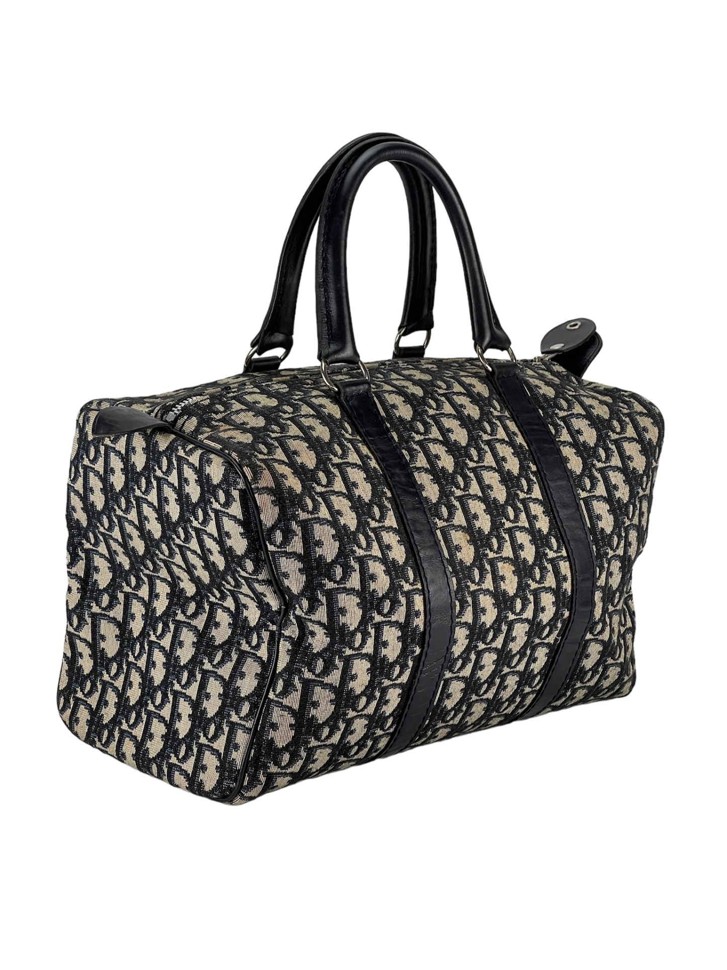 DIOR - Navy Monogram Trotter Boston Bag