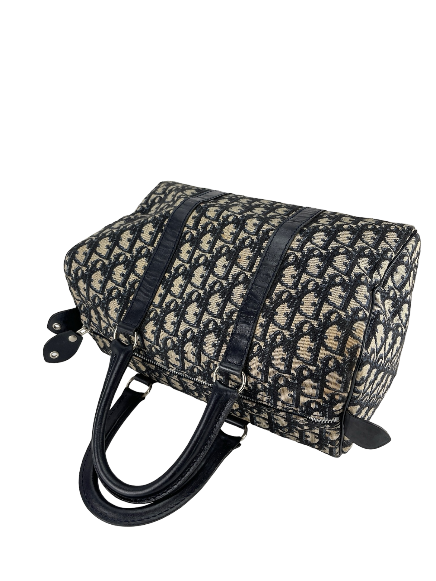 DIOR - Navy Monogram Trotter Boston Bag