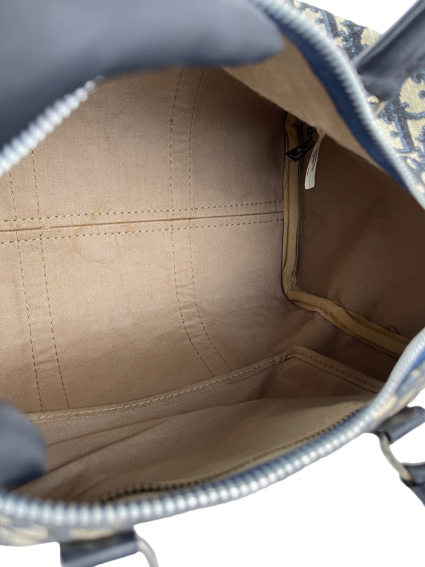 DIOR - Navy Monogram Trotter Boston Bag