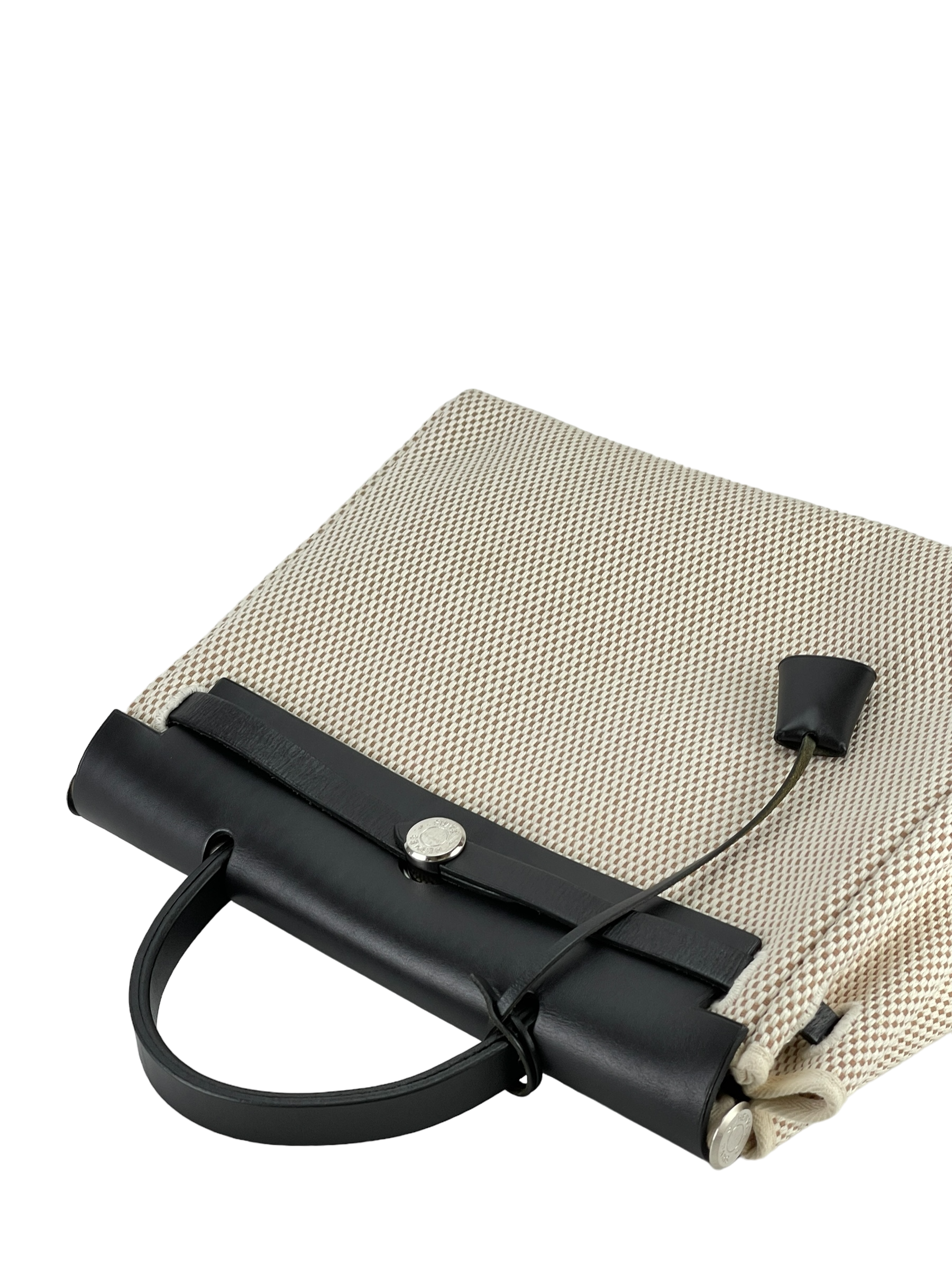 HERMES - Black Herbag PM Shoulder Bag