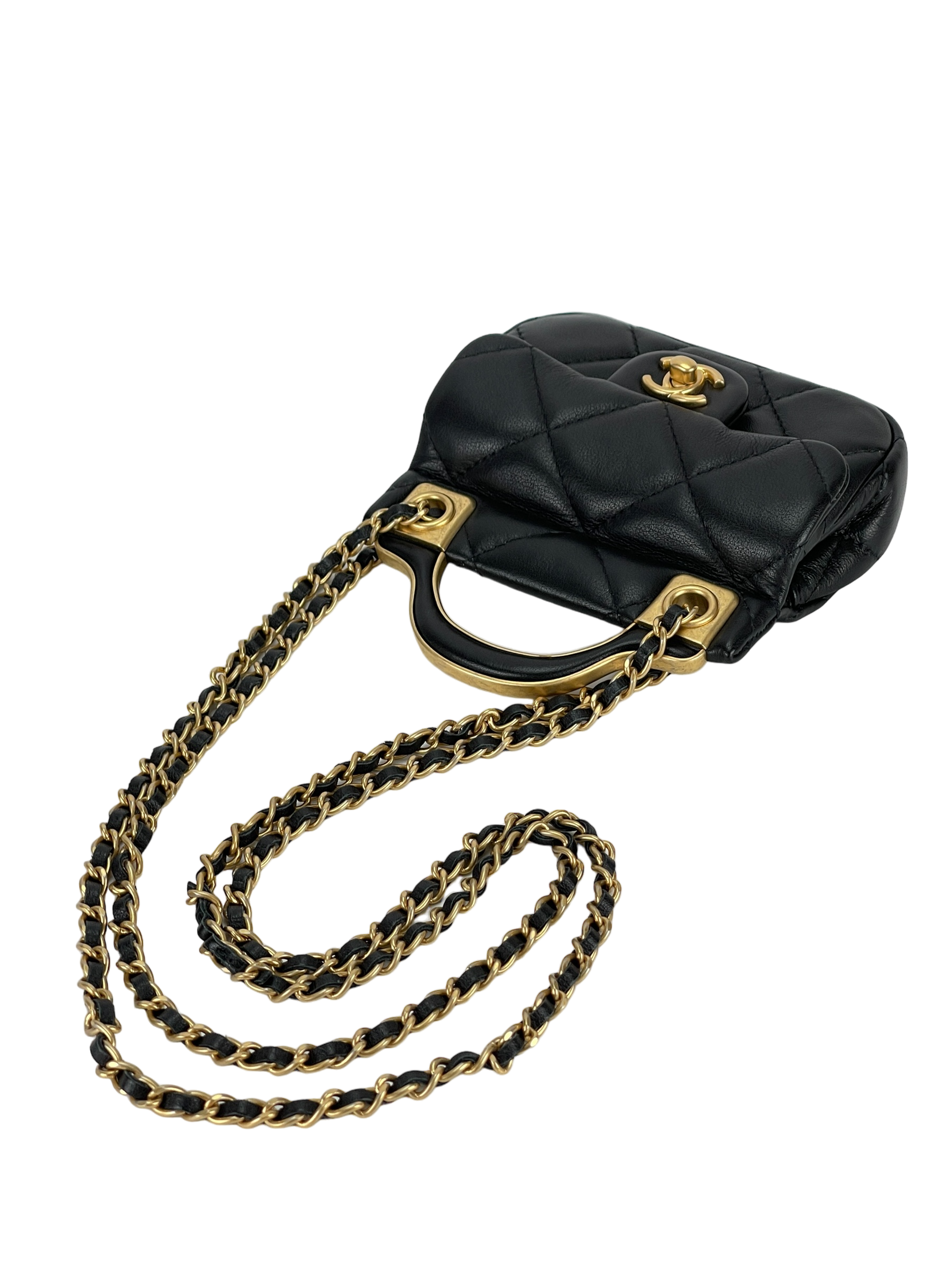 CHANEL - Lady Handle Mini Flap Card Holder Bag